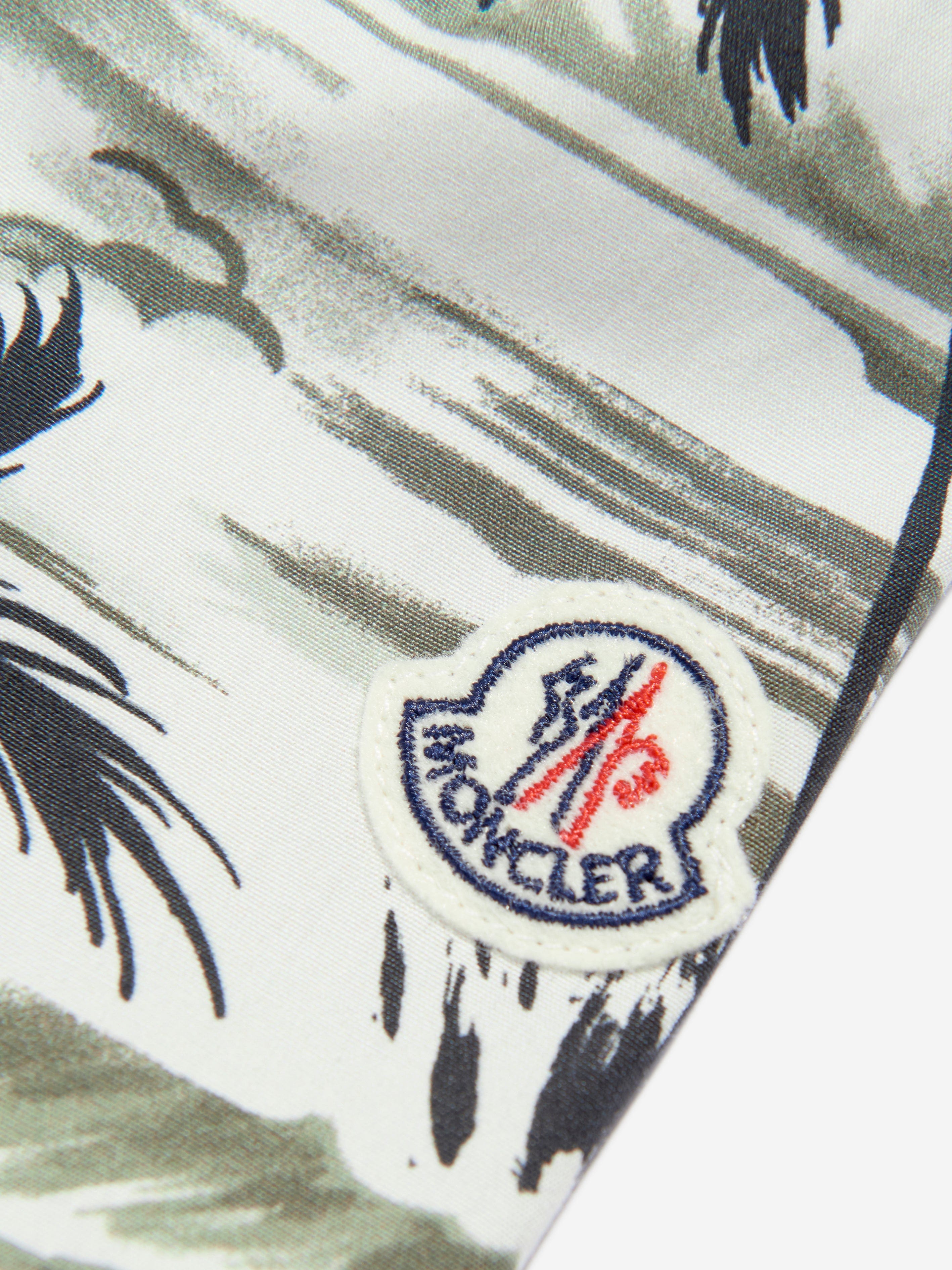 Moncler Enfant Boys Palm Trees Shirt in Green