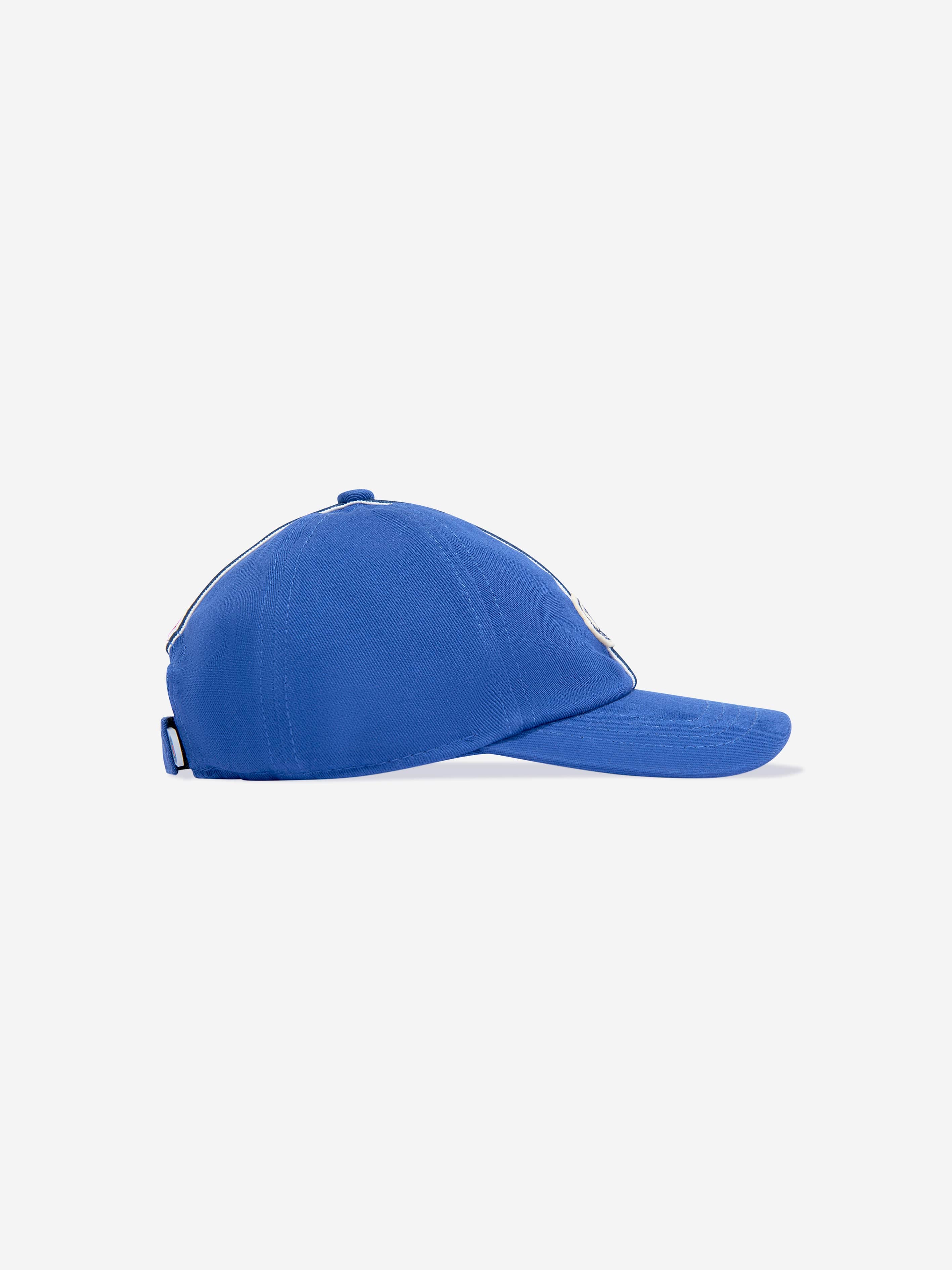 Moncler Enfant Boys Logo Baseball Cap in Blue