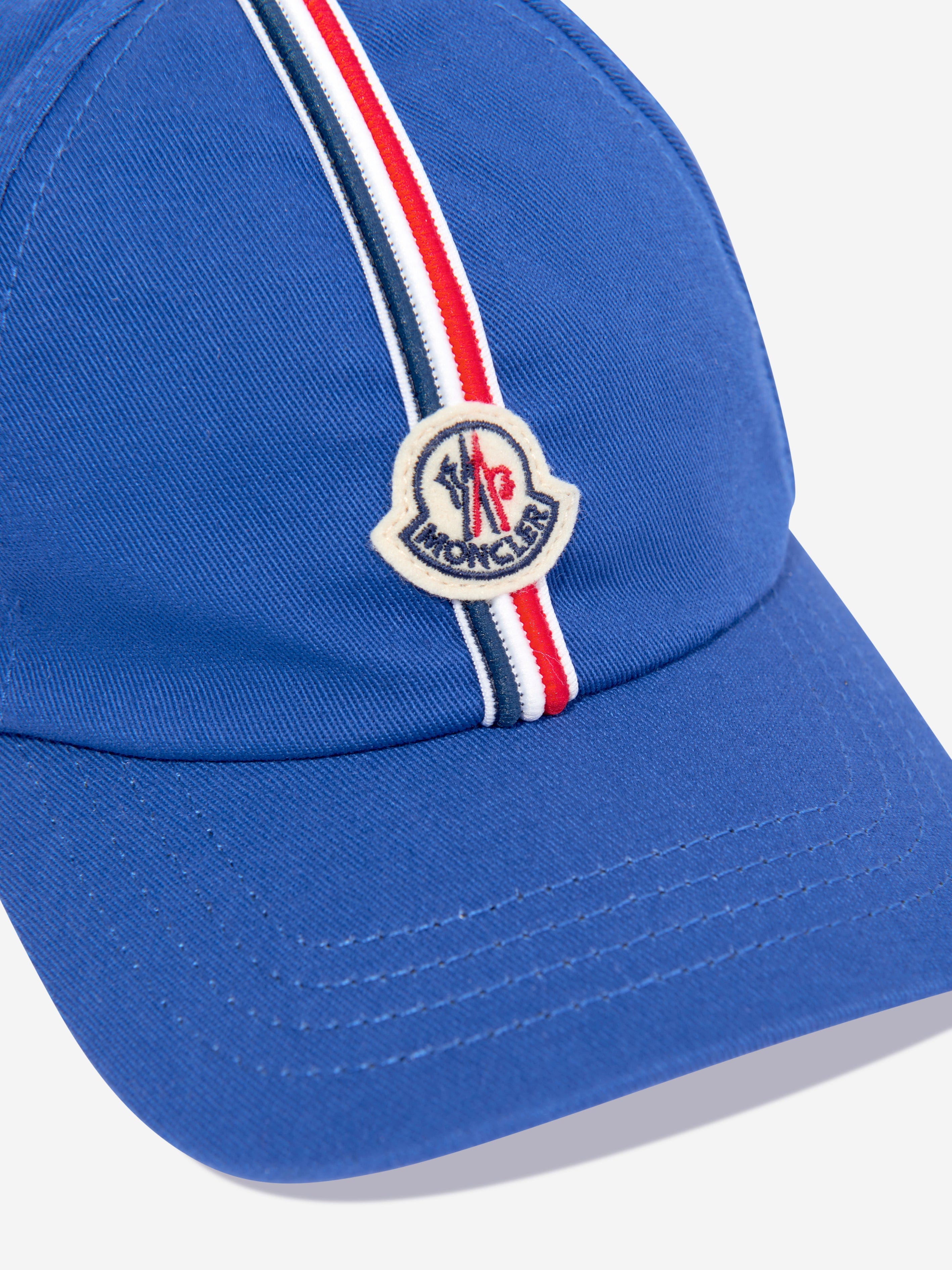 Moncler Enfant Boys Logo Baseball Cap in Blue