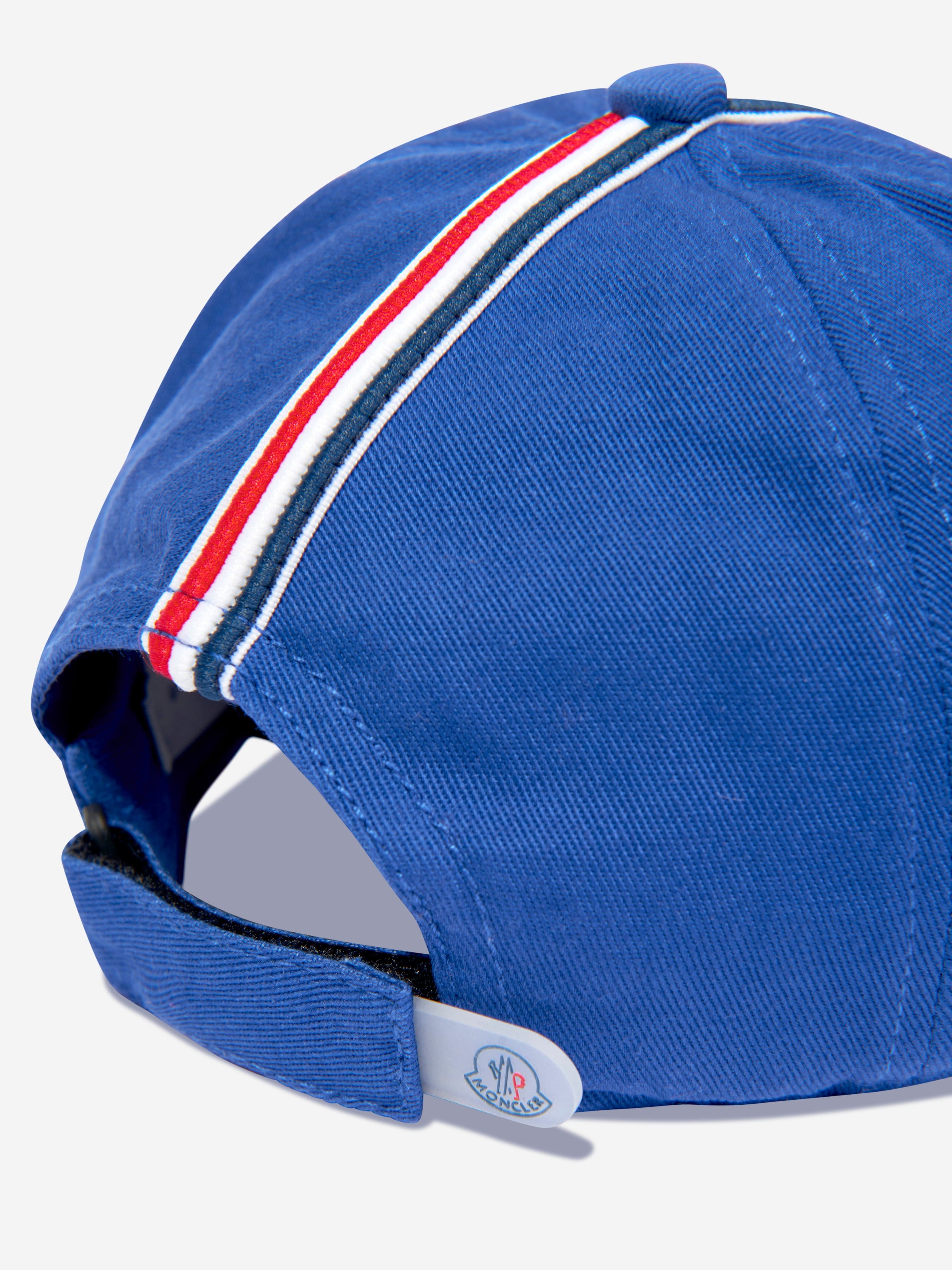 Moncler Enfant Boys Logo Baseball Cap in Blue