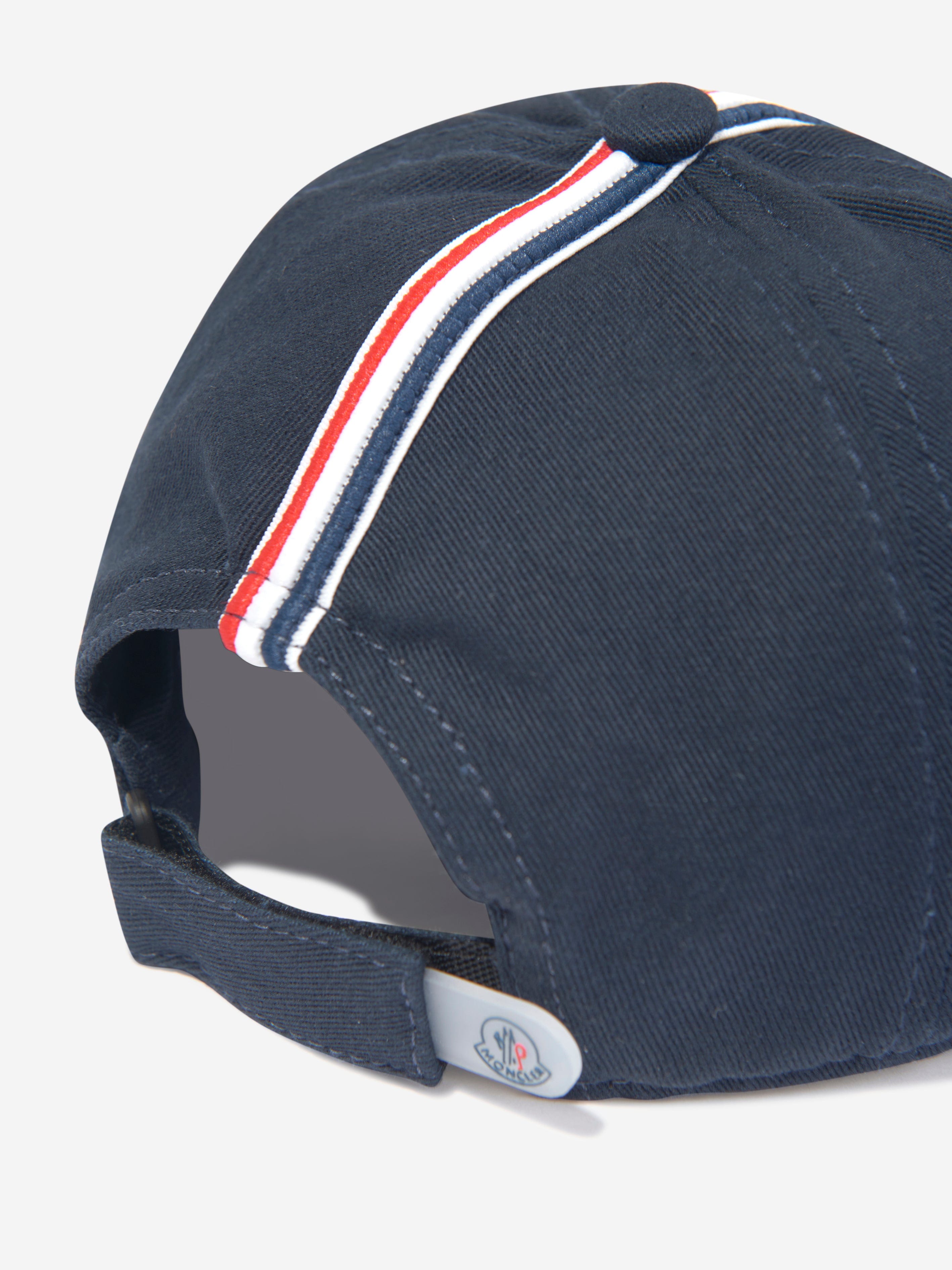 Moncler Enfant Boys Logo Baseball Cap in Navy