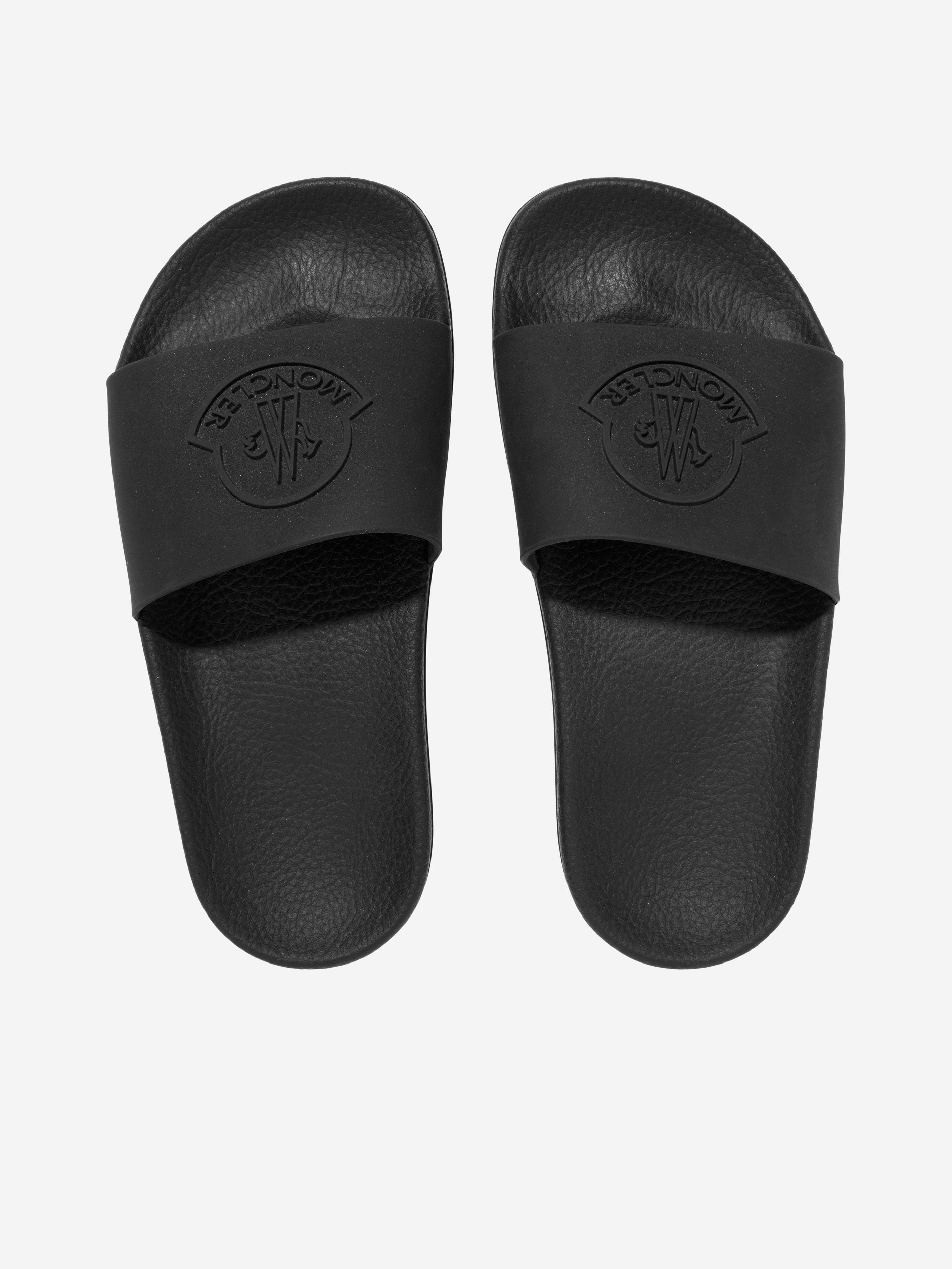 Moncler Enfant Kids Petit Basile Sliders in Black