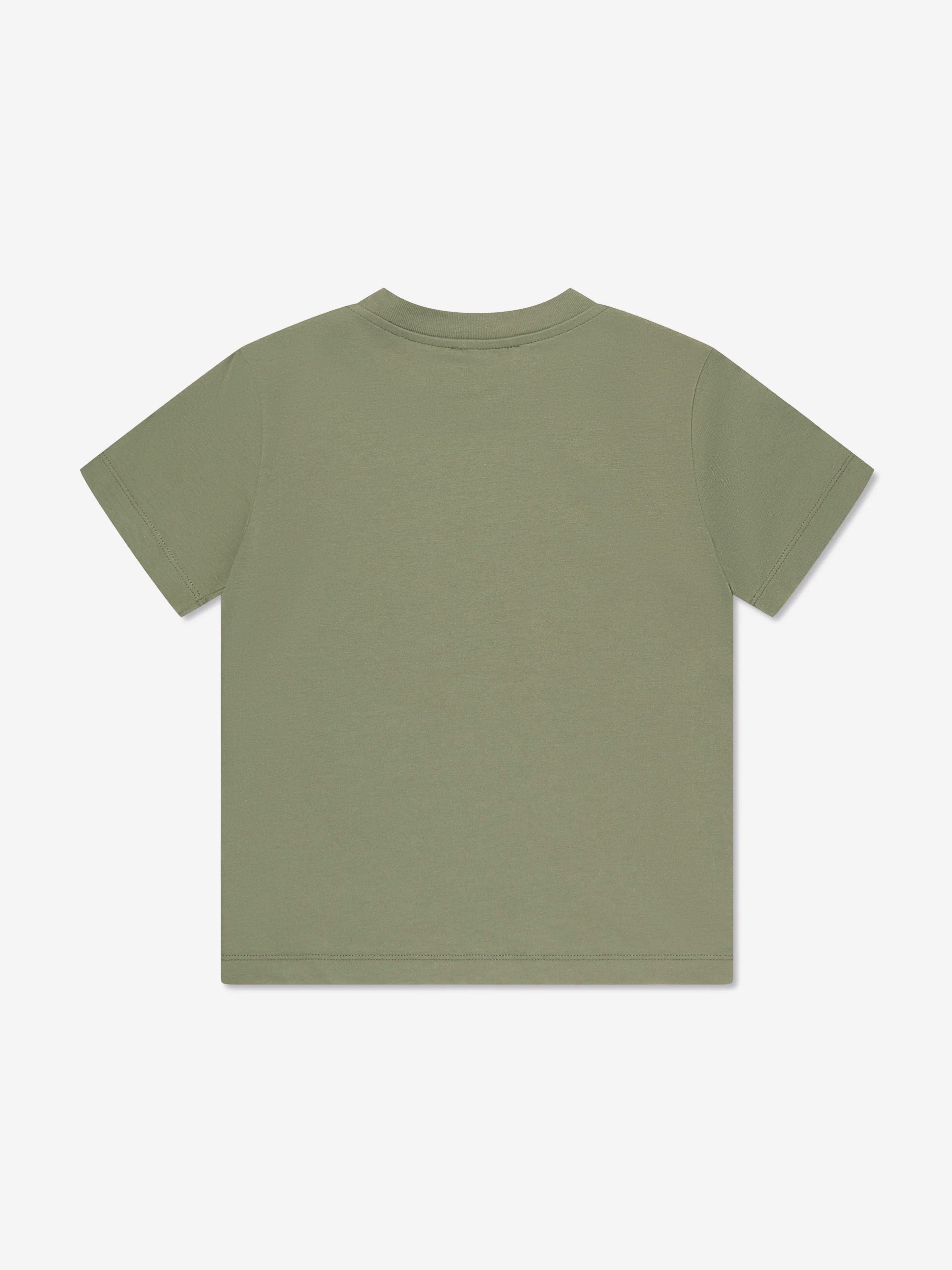 Moncler Enfant Boys Logo t-Shirt in Green