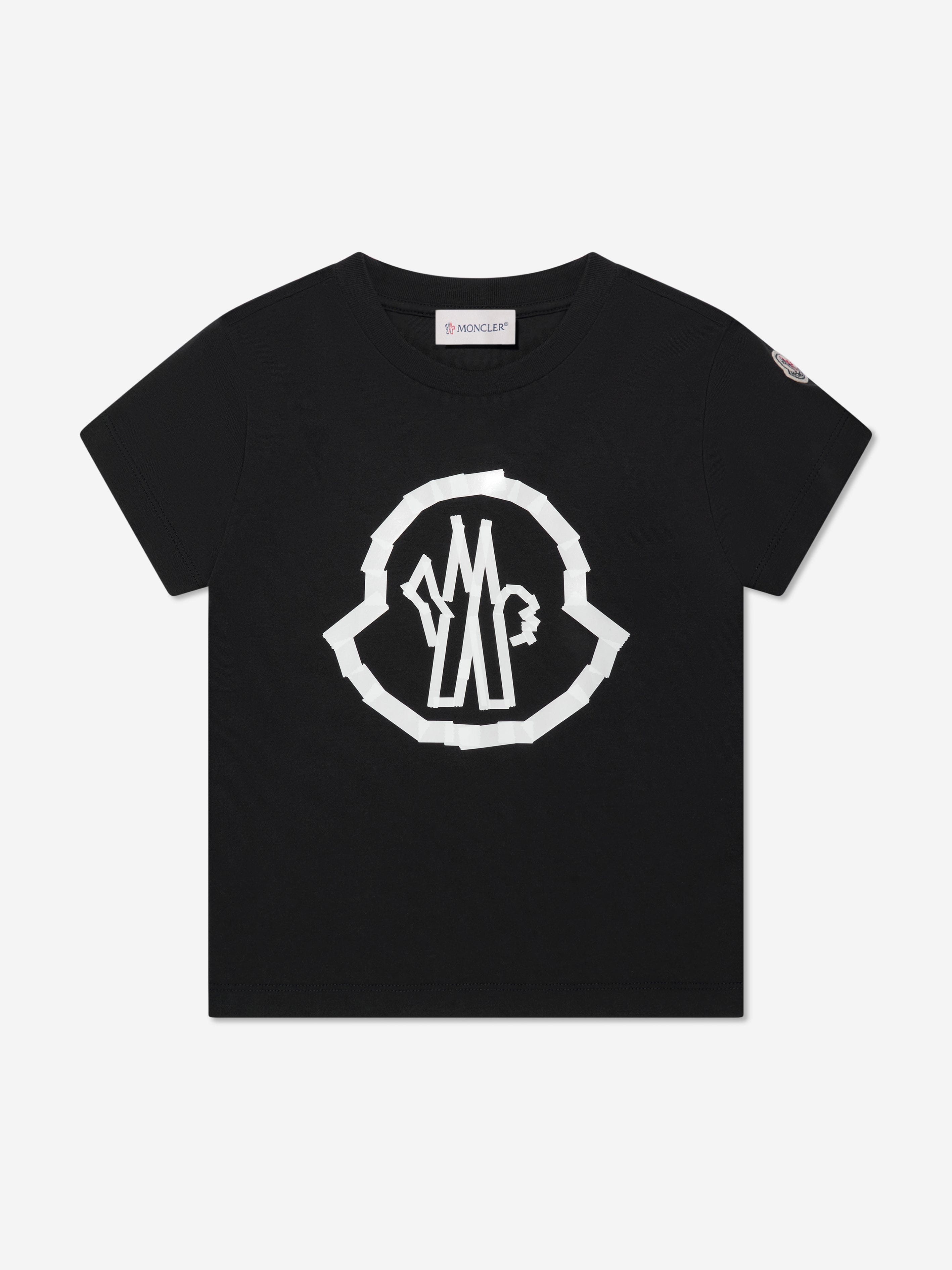 Moncler Enfant Boys Logo t-Shirt in Black