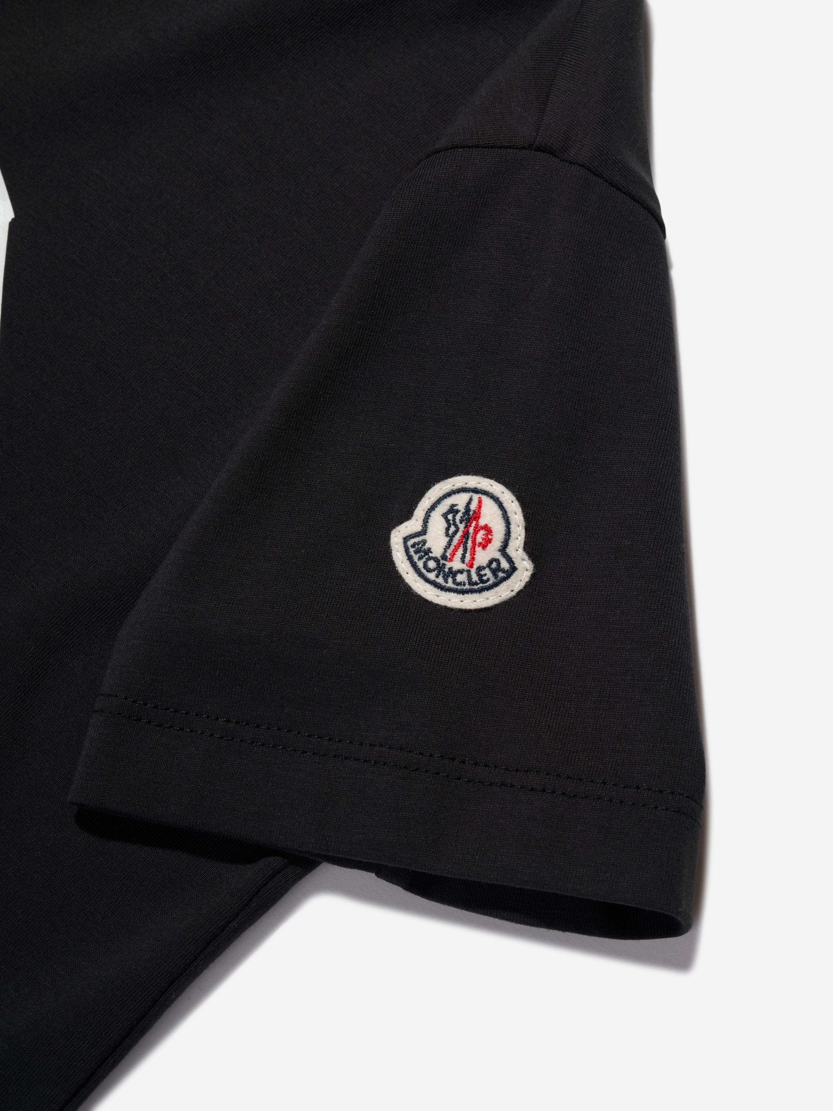 Moncler Enfant Boys Logo t-Shirt in Black