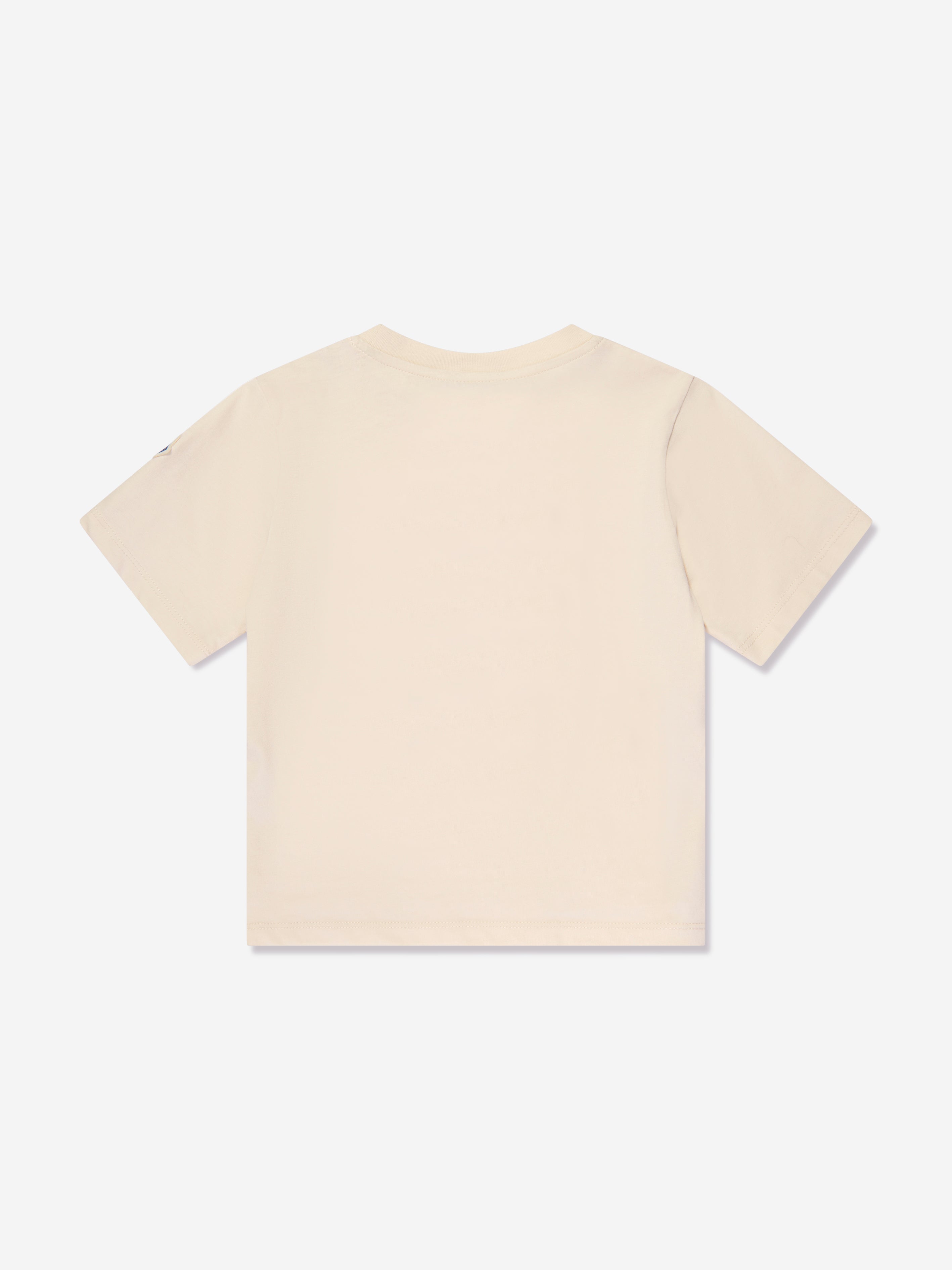 Moncler Enfant Girls Palm Trees Logo T-Shirt in Ivory