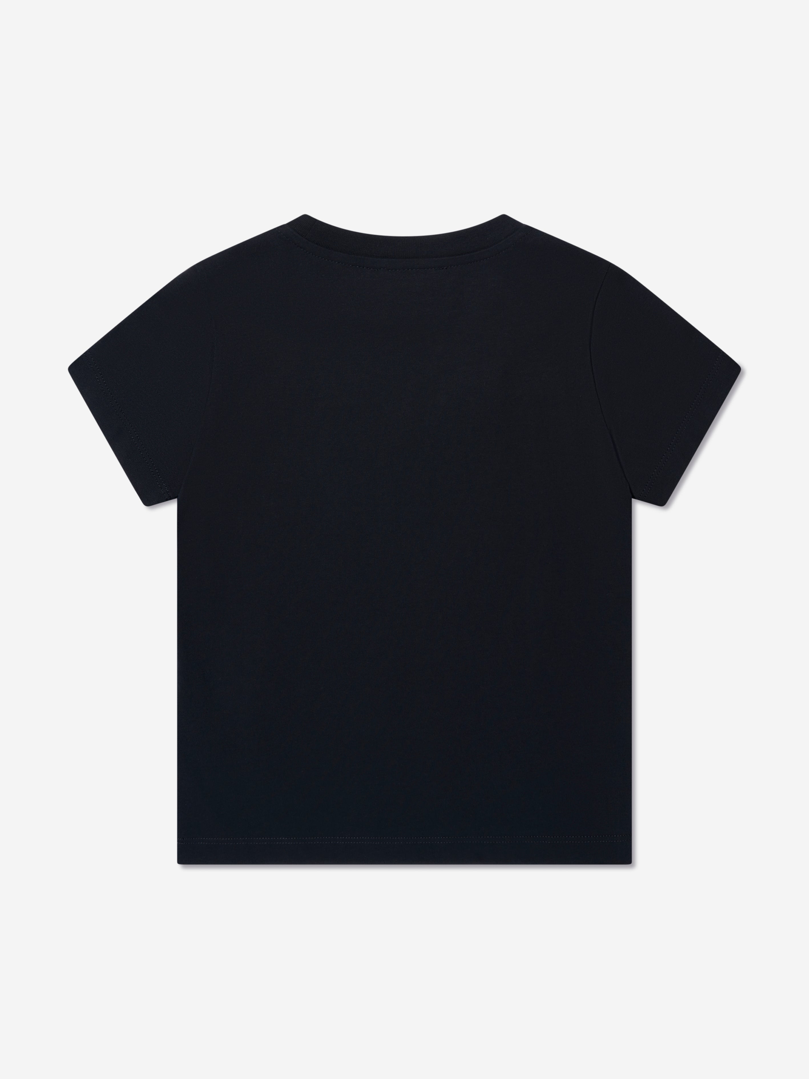 Moncler Enfant Boys Logo Print T-Shirt in Navy