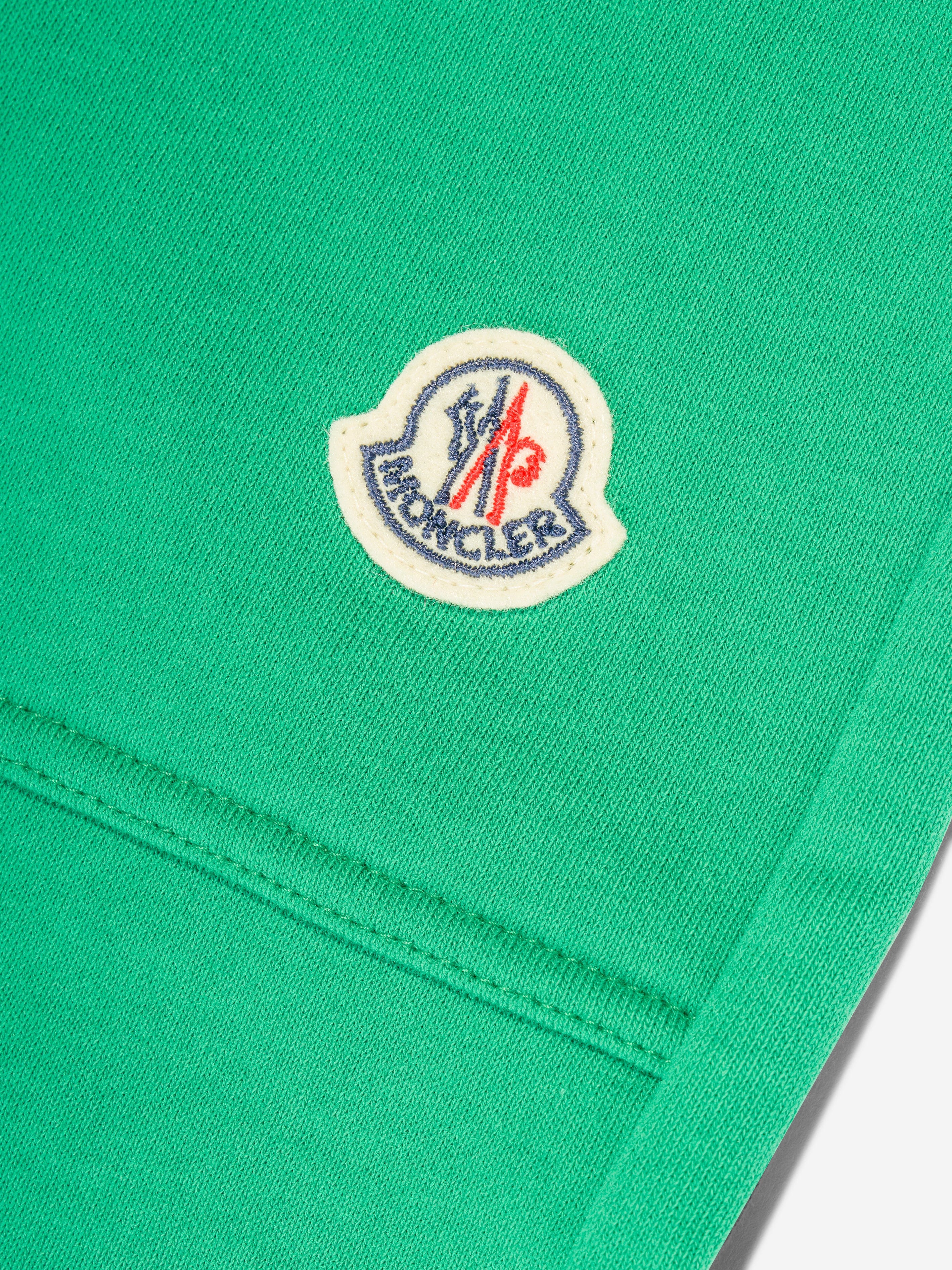 Moncler Enfant Boys Logo Shorts in Green