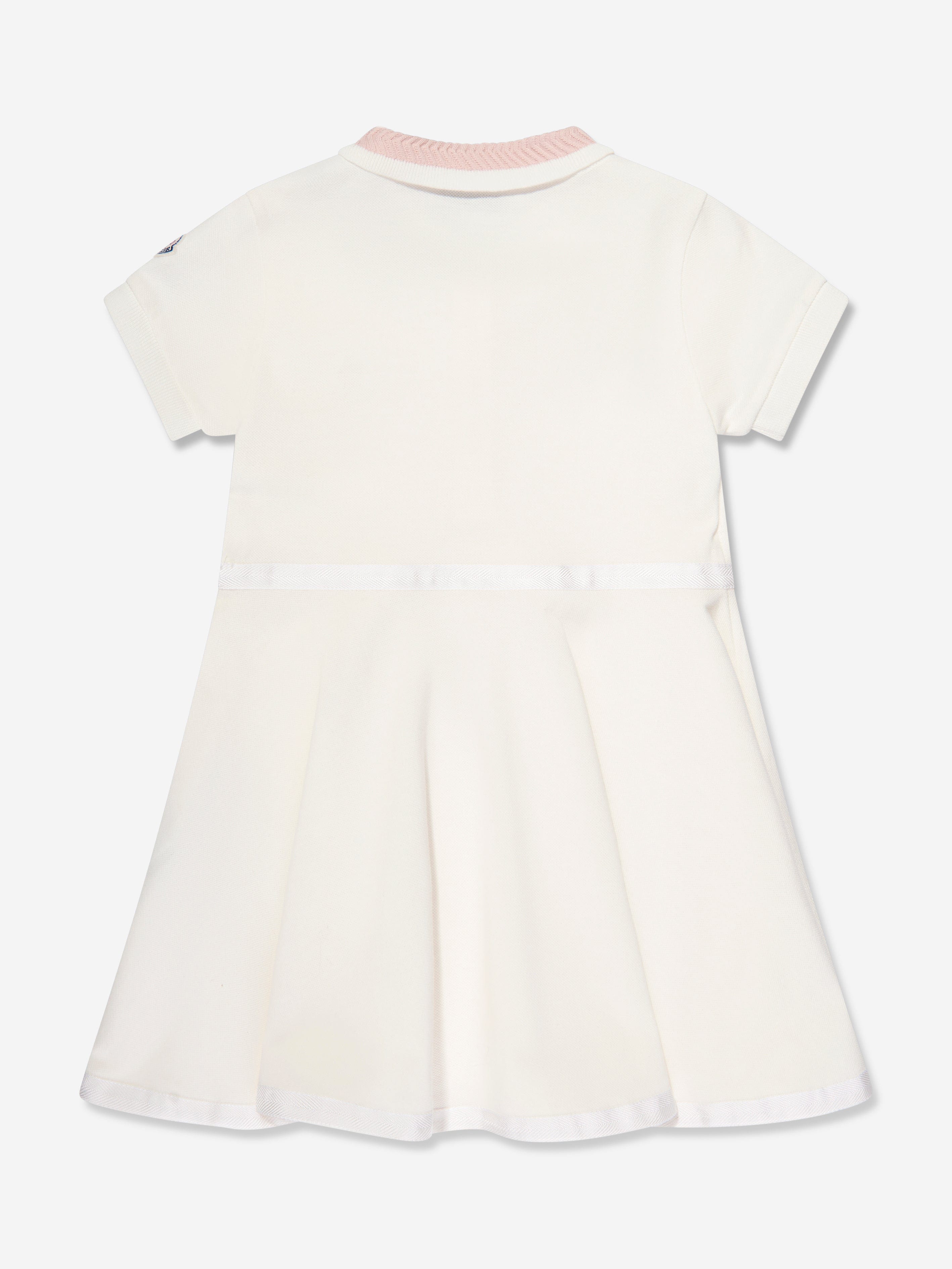 Moncler Enfant Girls Logo Polo Dress in White