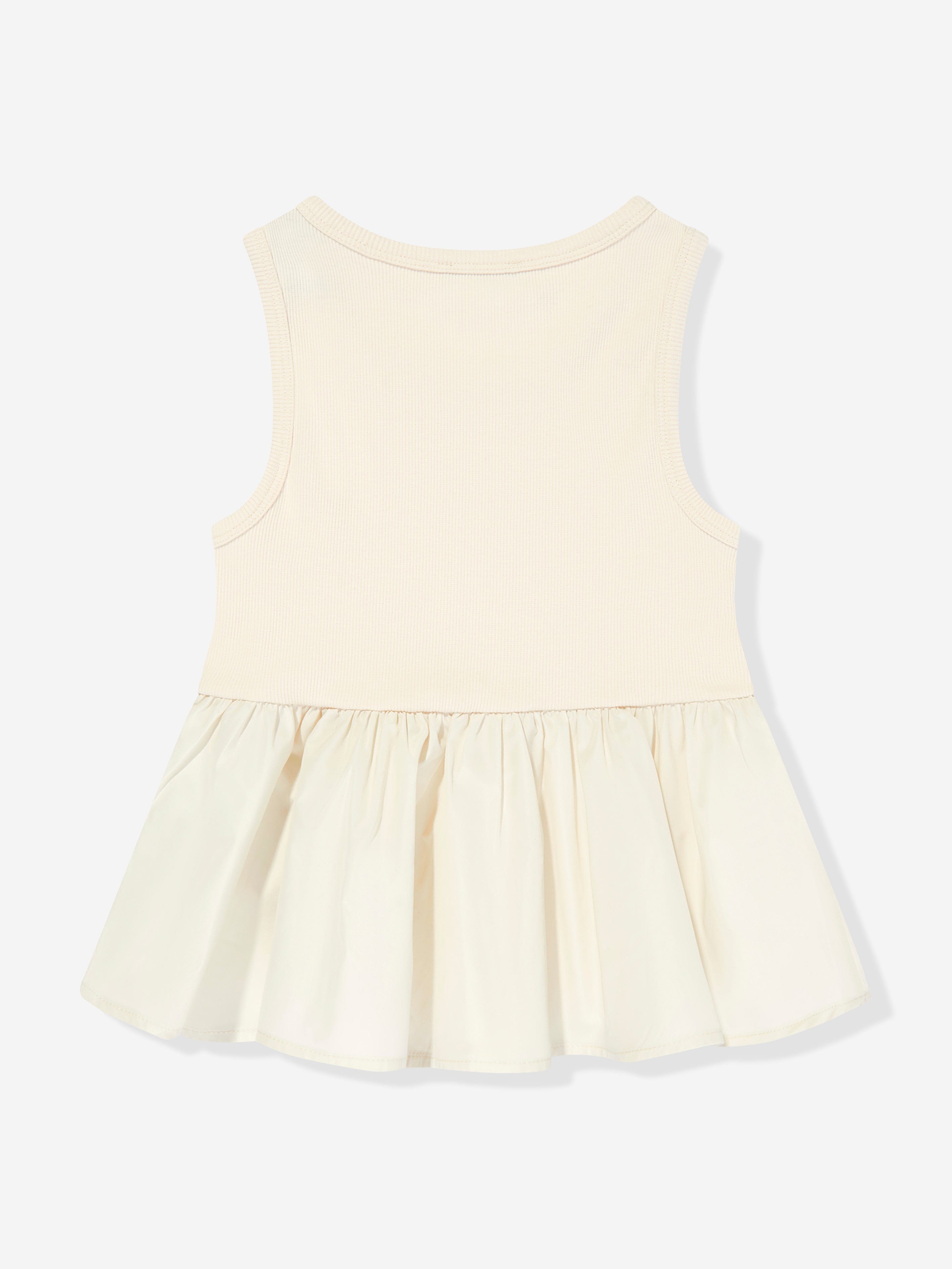 Moncler Enfant Girls Sleeveless Dress in Ivory