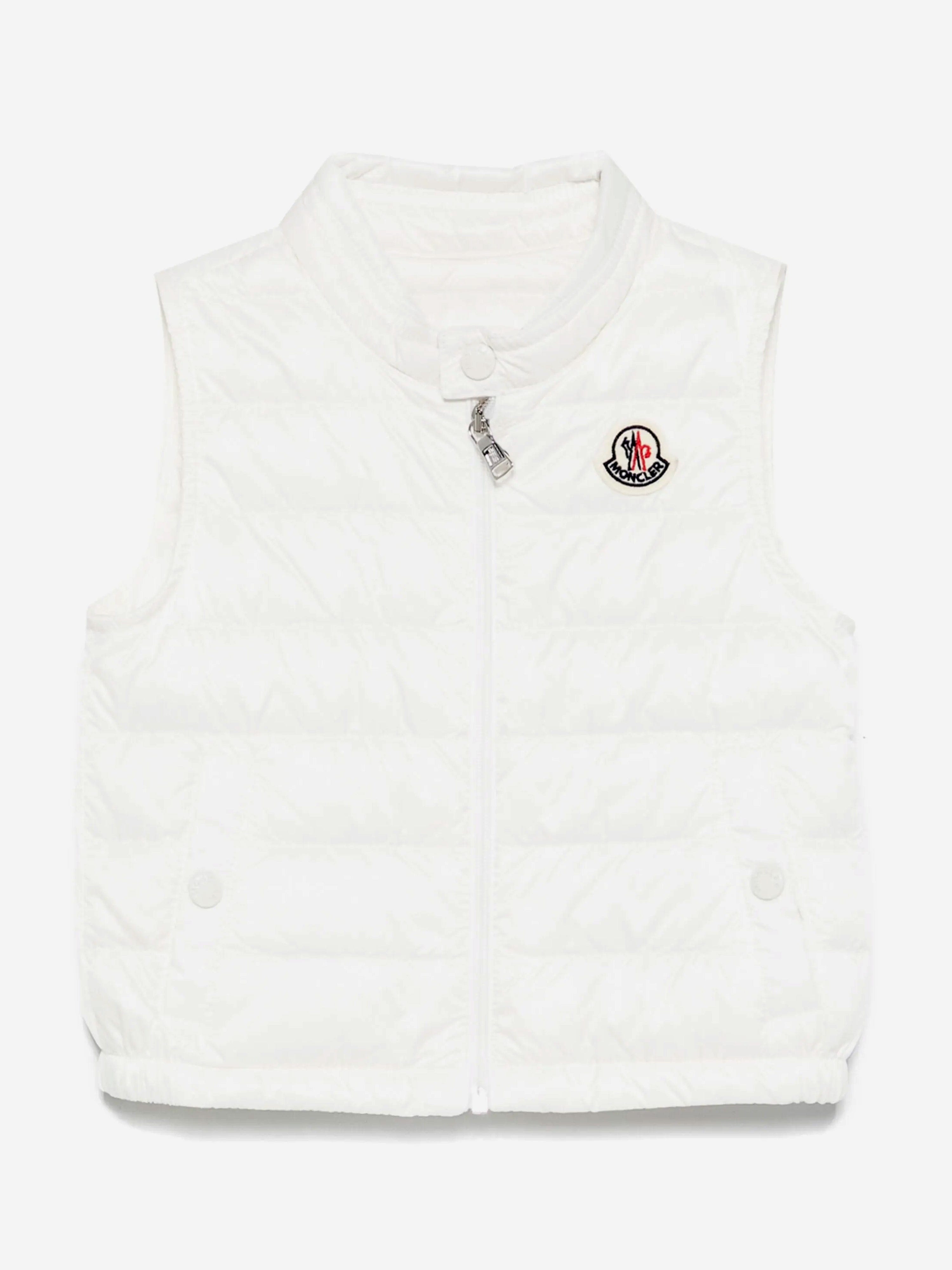 Moncler Enfant Baby Boys Down Padded New Amaury Gilet in Ivory