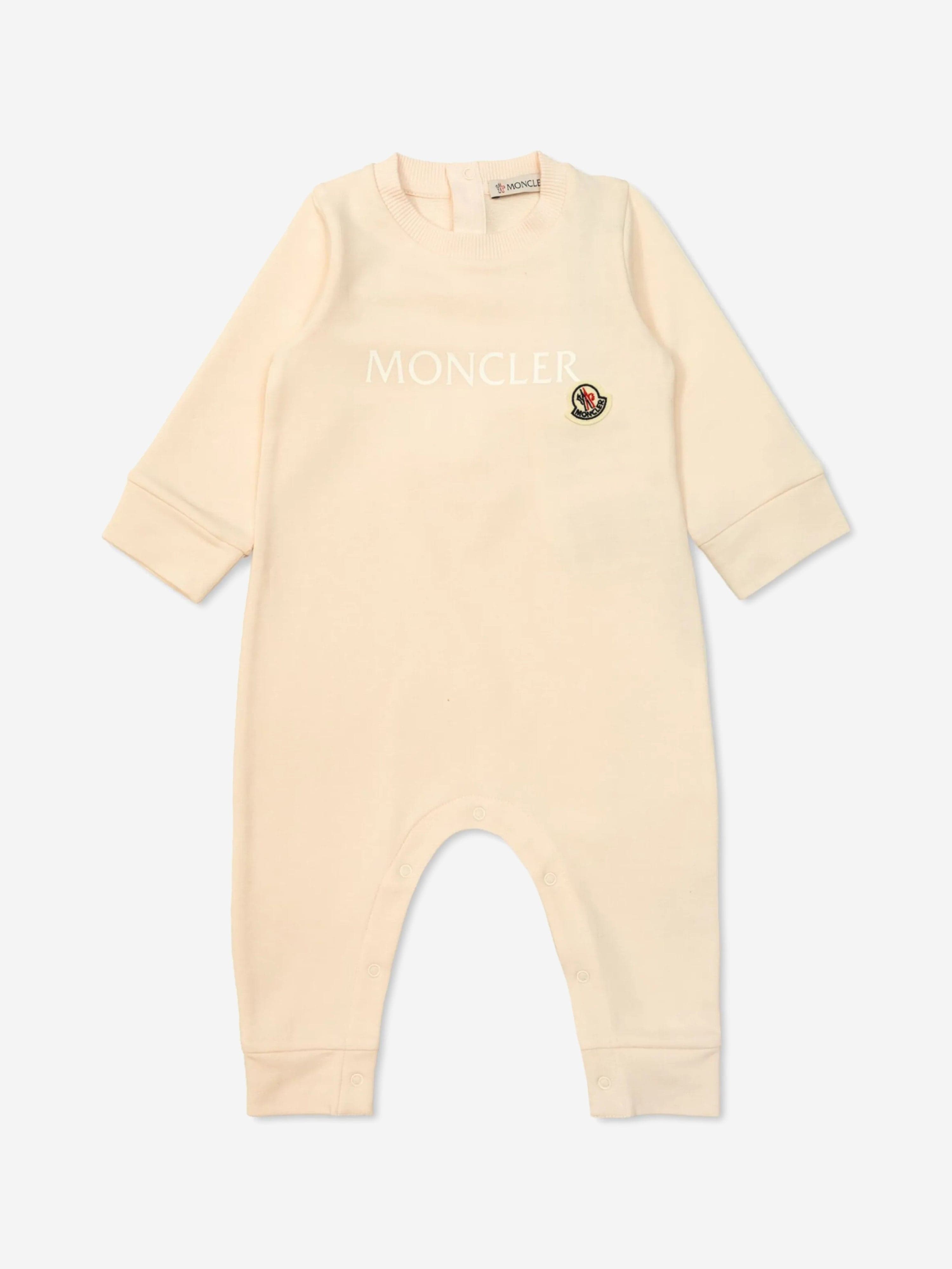 Moncler Enfant Baby Girls Logo Romper in Pink