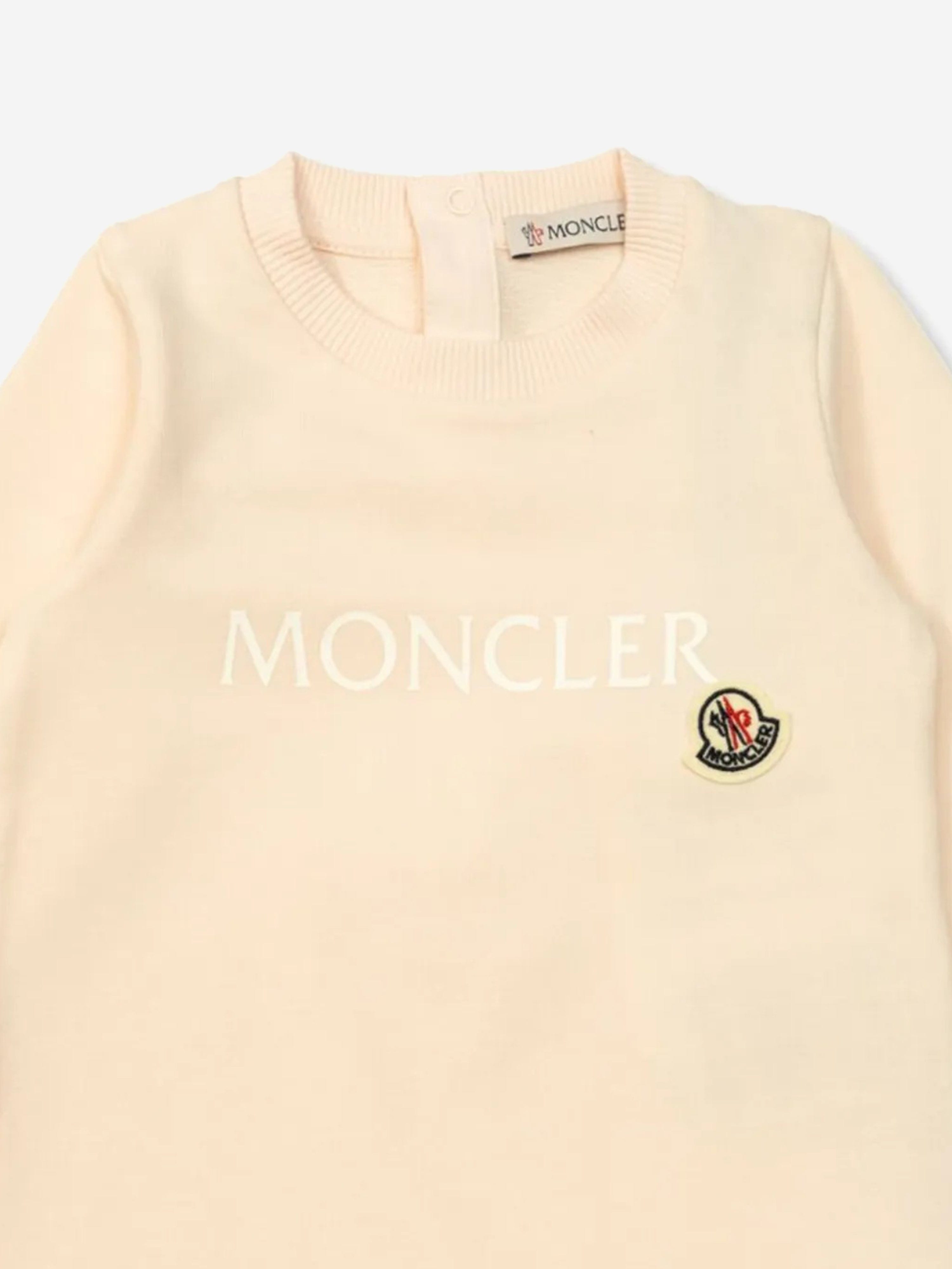 Moncler Enfant Baby Girls Logo Romper in Pink