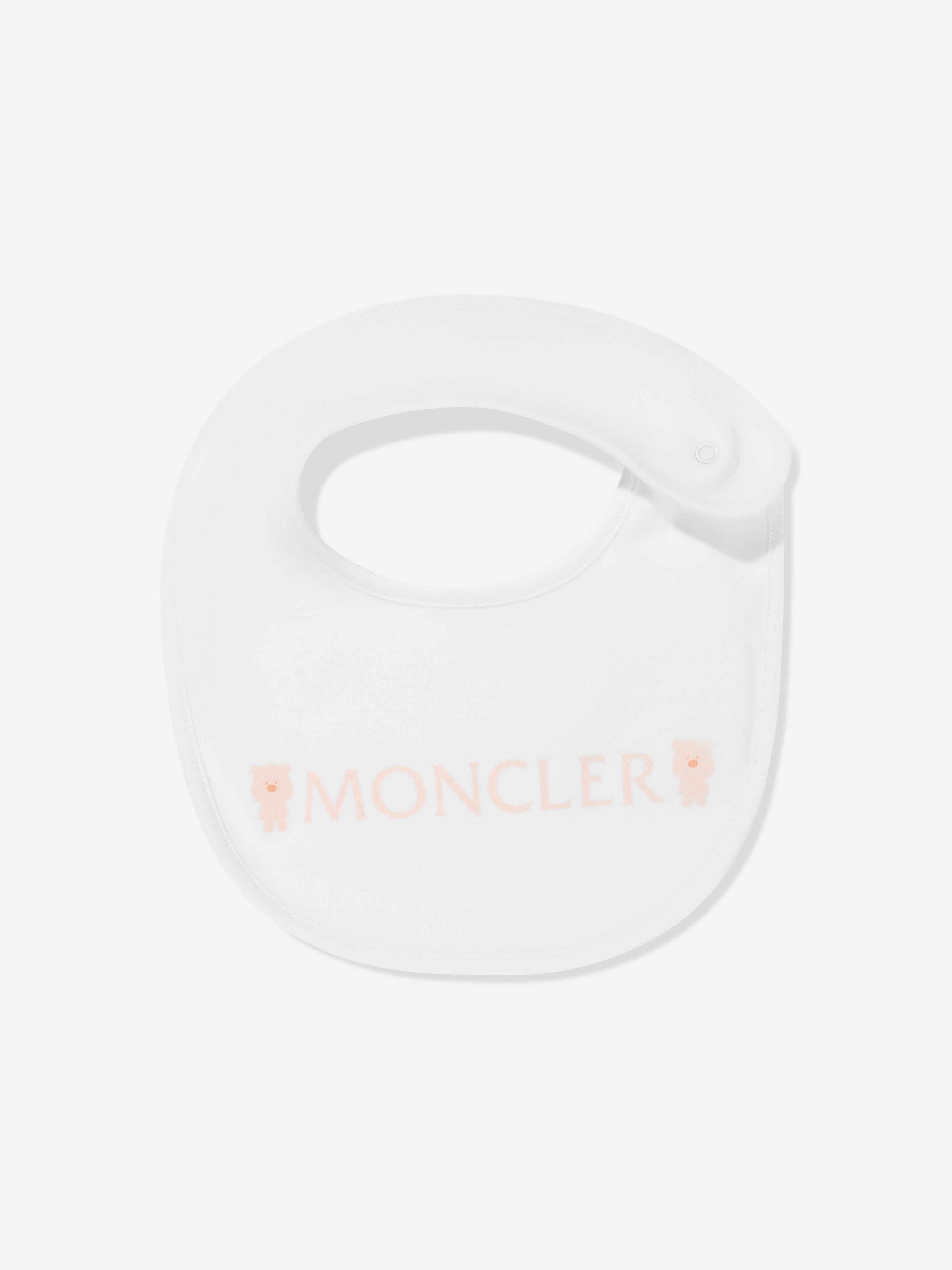 Moncler Enfant Baby Cotton Babygrow Set in White