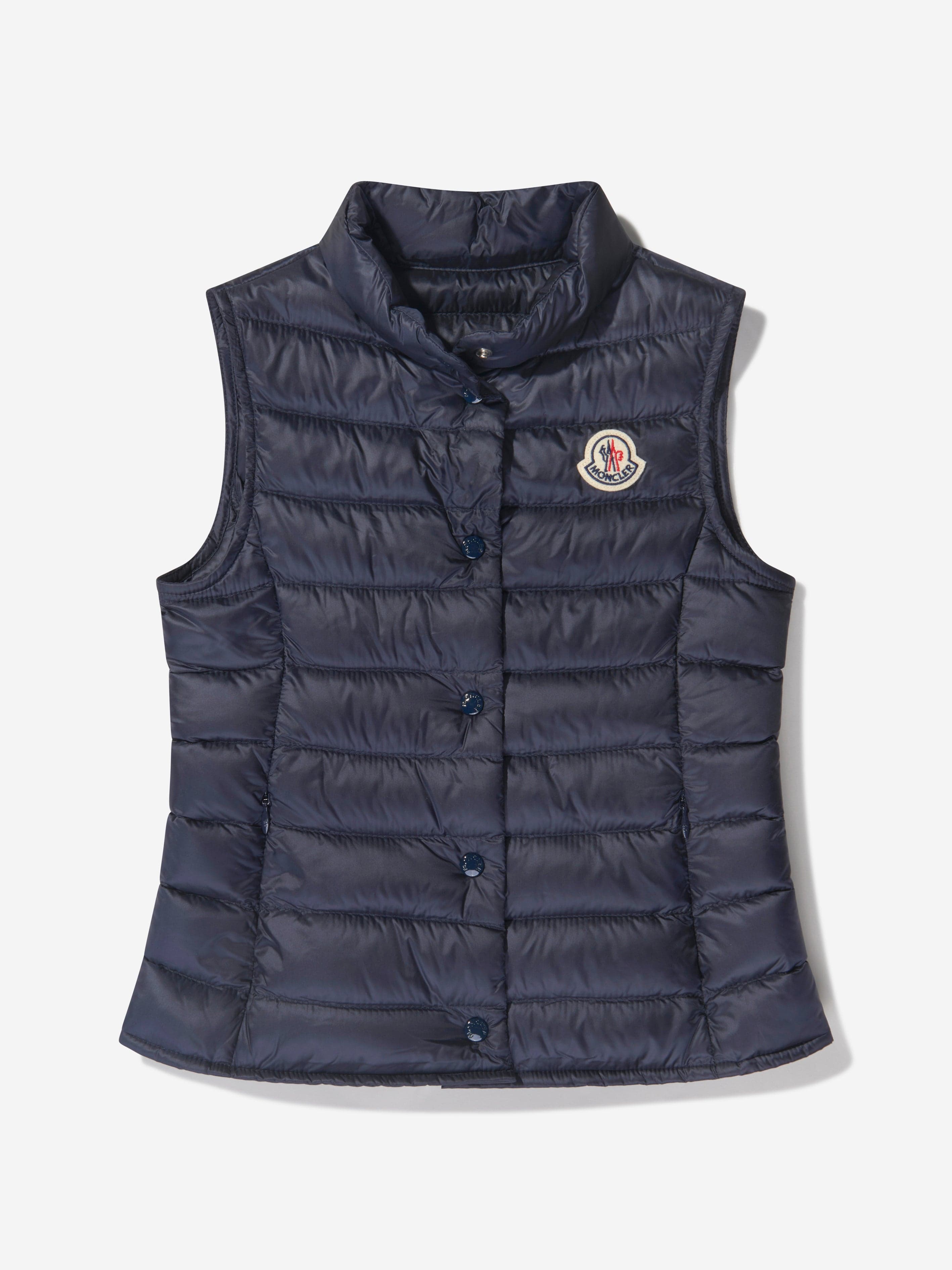Moncler Enfant Girls Down Padded Liane Gilet in Navy