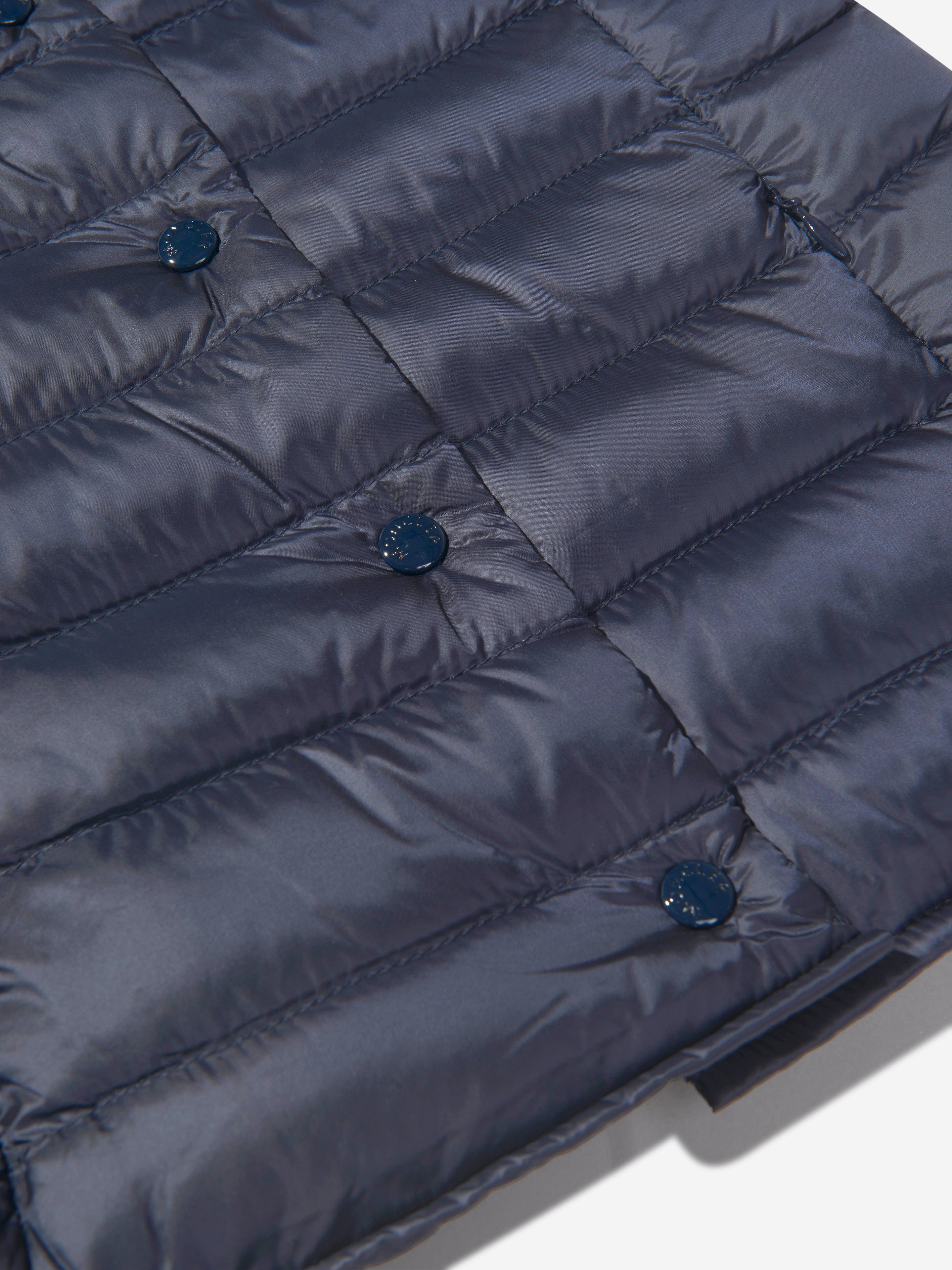 Moncler Enfant Girls Down Padded Liane Gilet in Navy