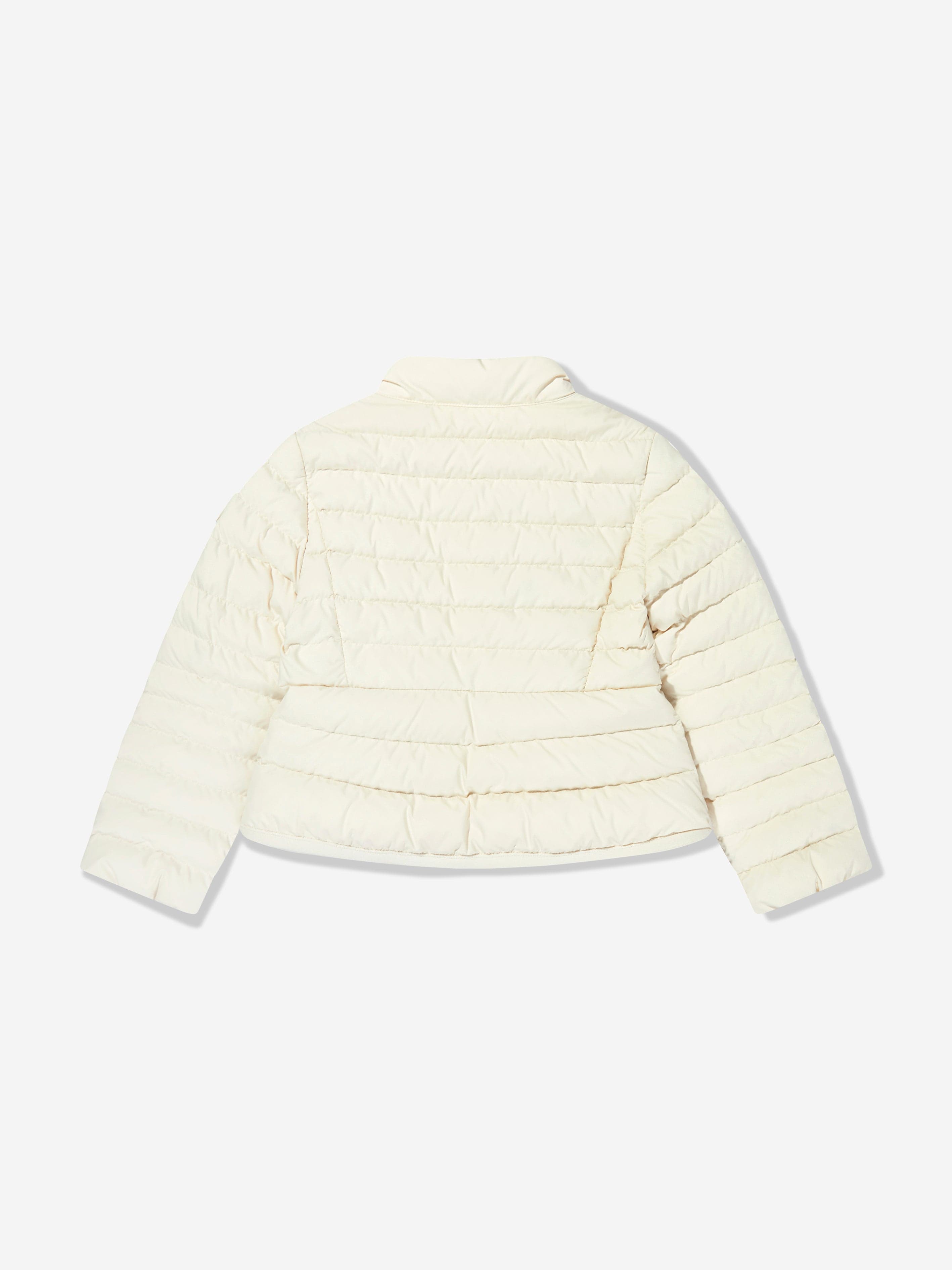 Moncler Enfant Girls Down Padded Dimase Jacket in Ivory