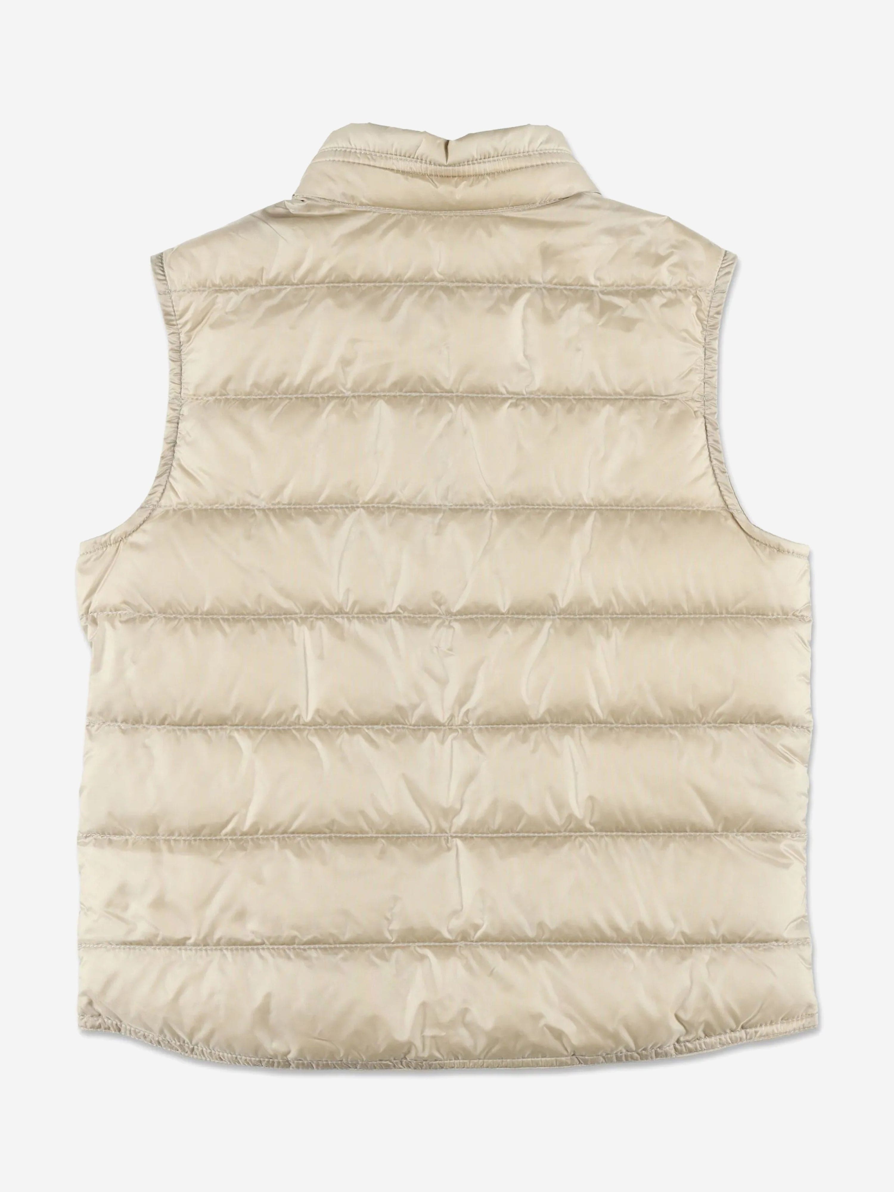 Moncler Enfant Boys Down Padded Gui Gilet in Beige