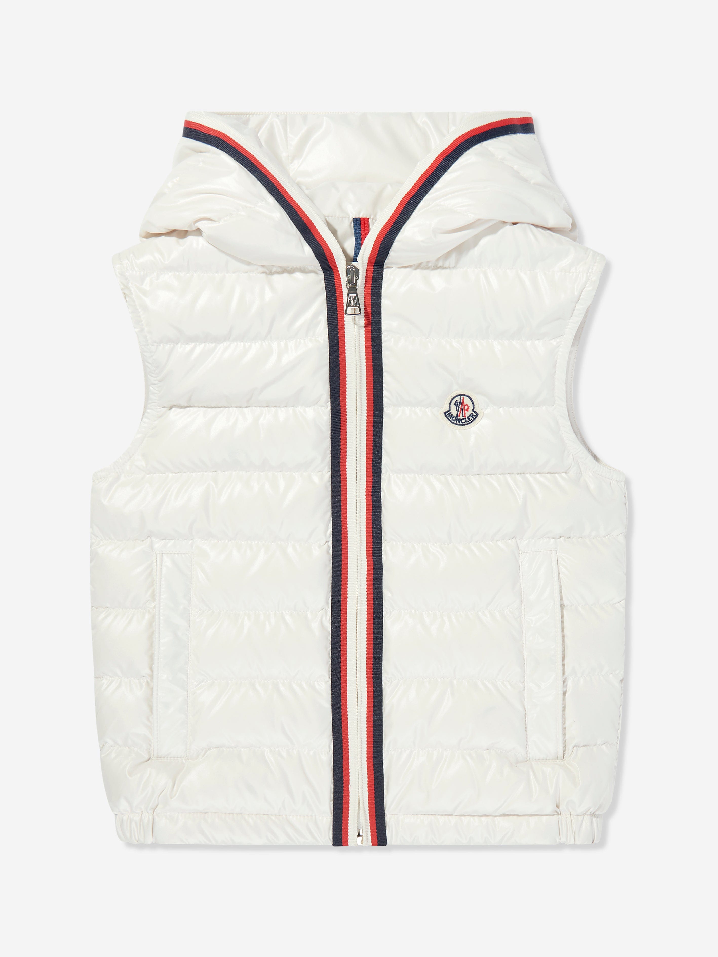 Moncler Enfant Boys Down Padded Dorcas Gilet in ivory