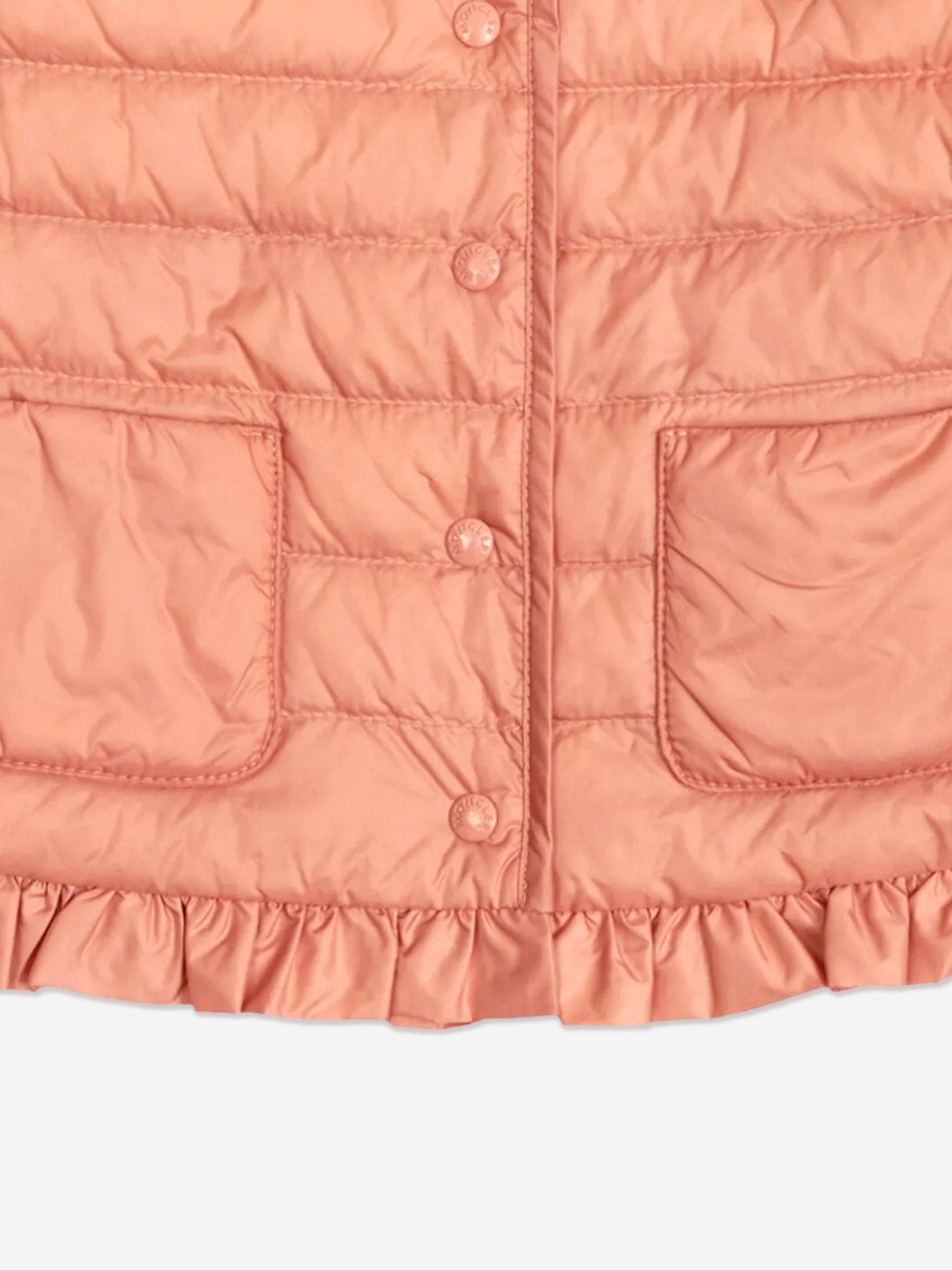 Moncler Enfant Baby Girls Down Padded Portia Gilet in Pink