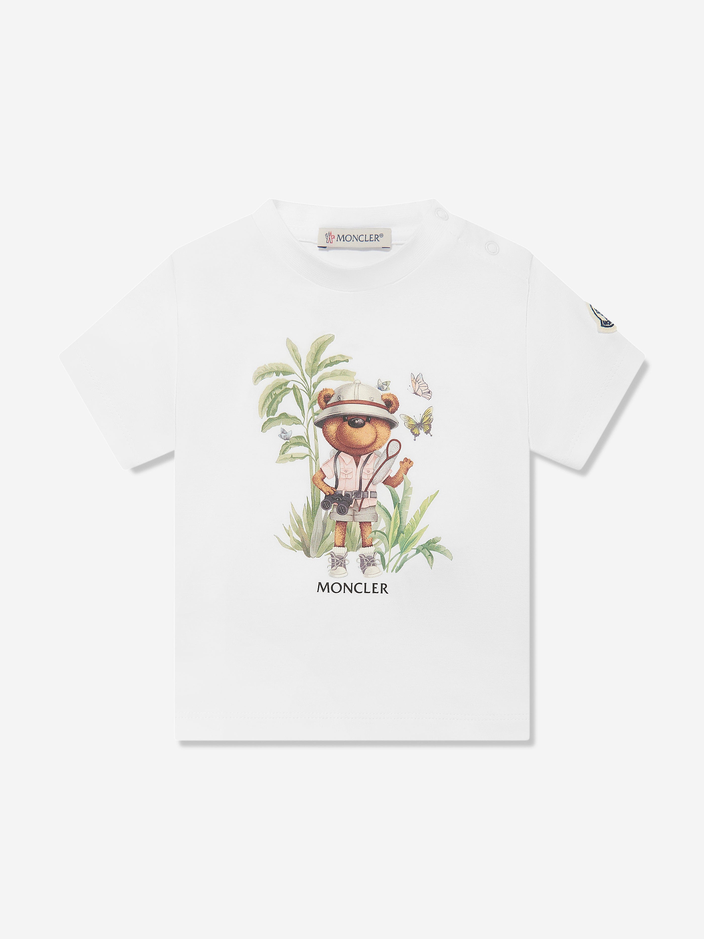 Moncler Enfant Baby Girls Bear Print T-Shirt in White