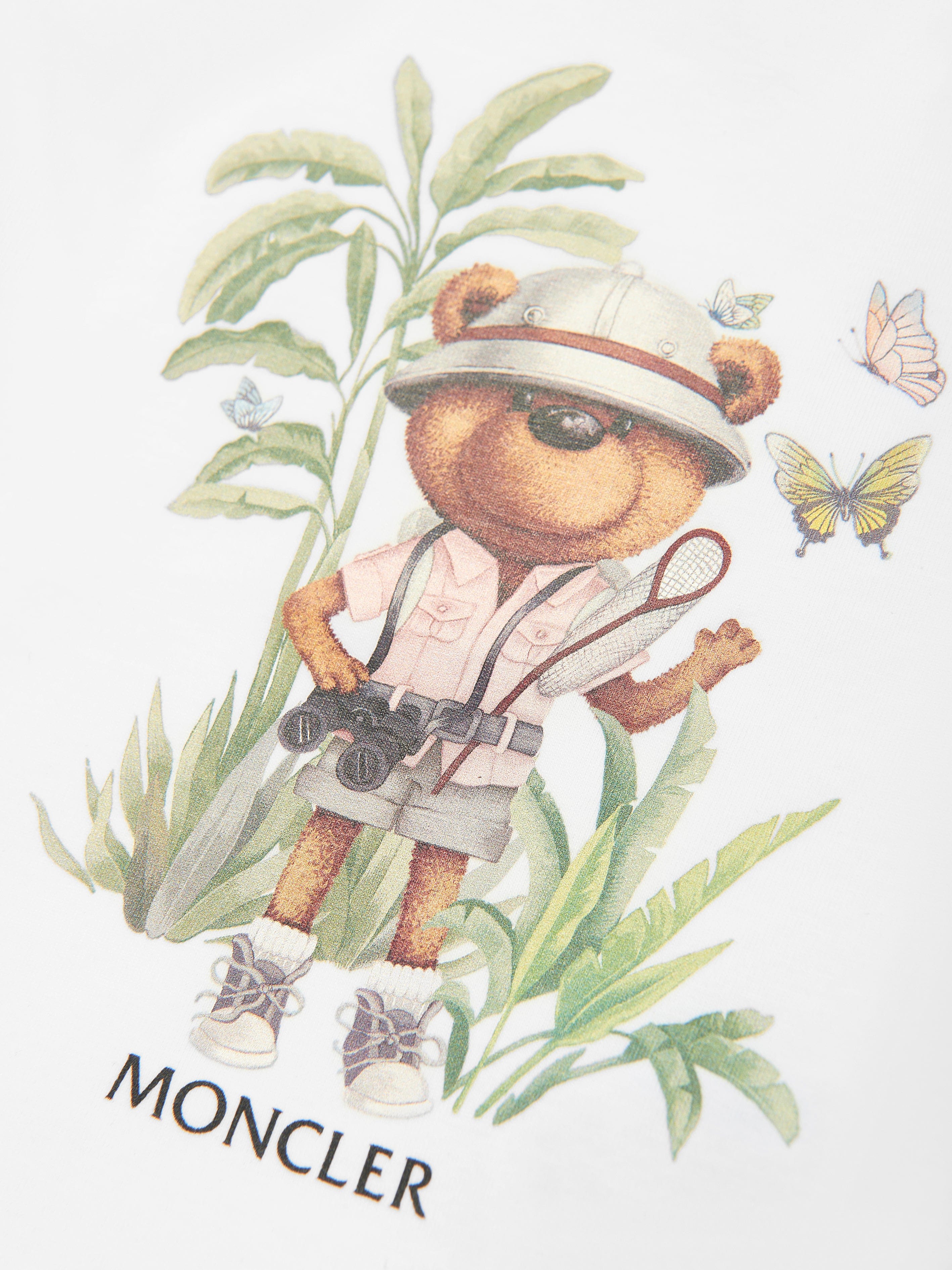 Moncler Enfant Baby Girls Bear Print T-Shirt in White