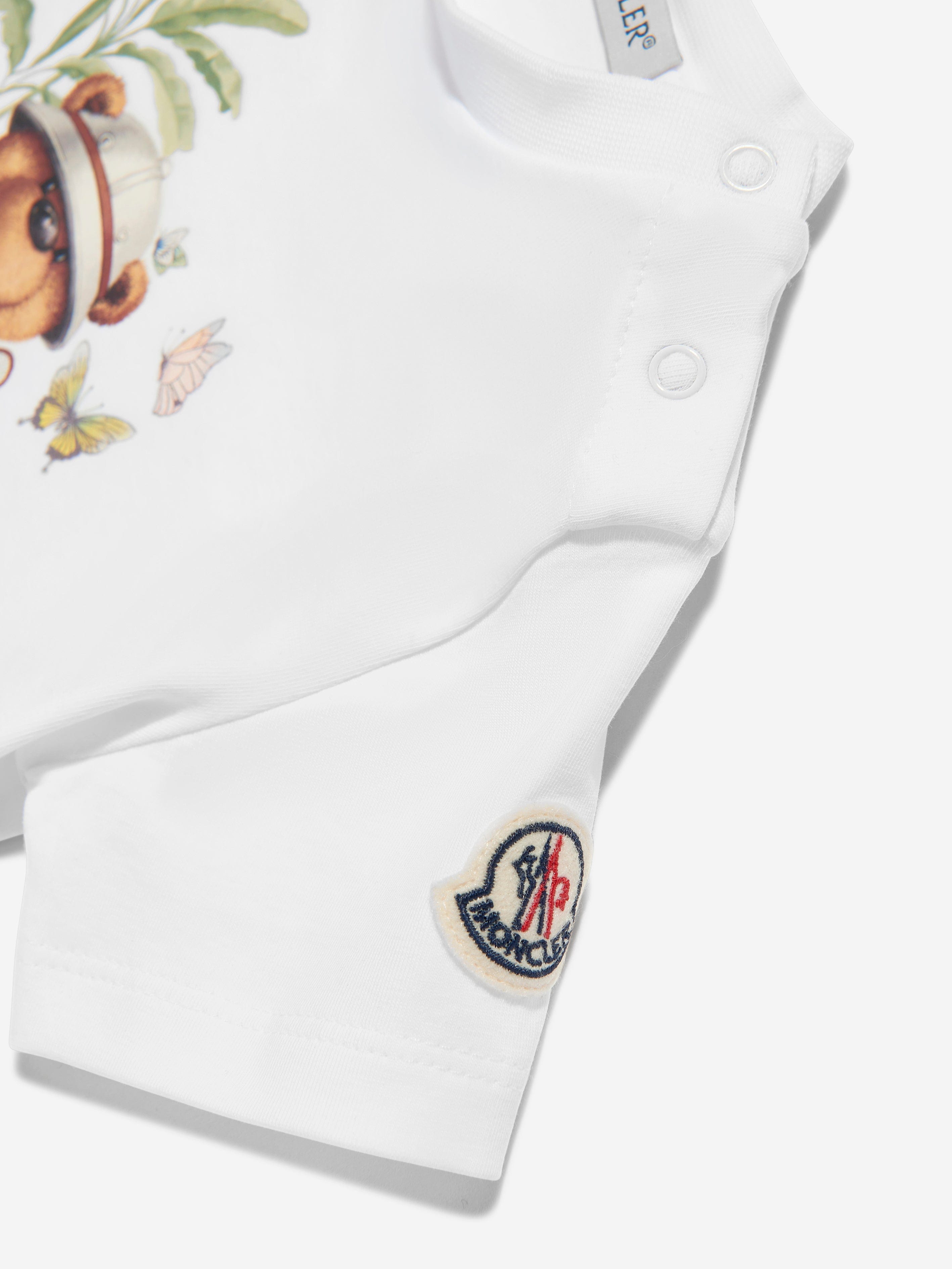 Moncler Enfant Baby Girls Bear Print T-Shirt in White