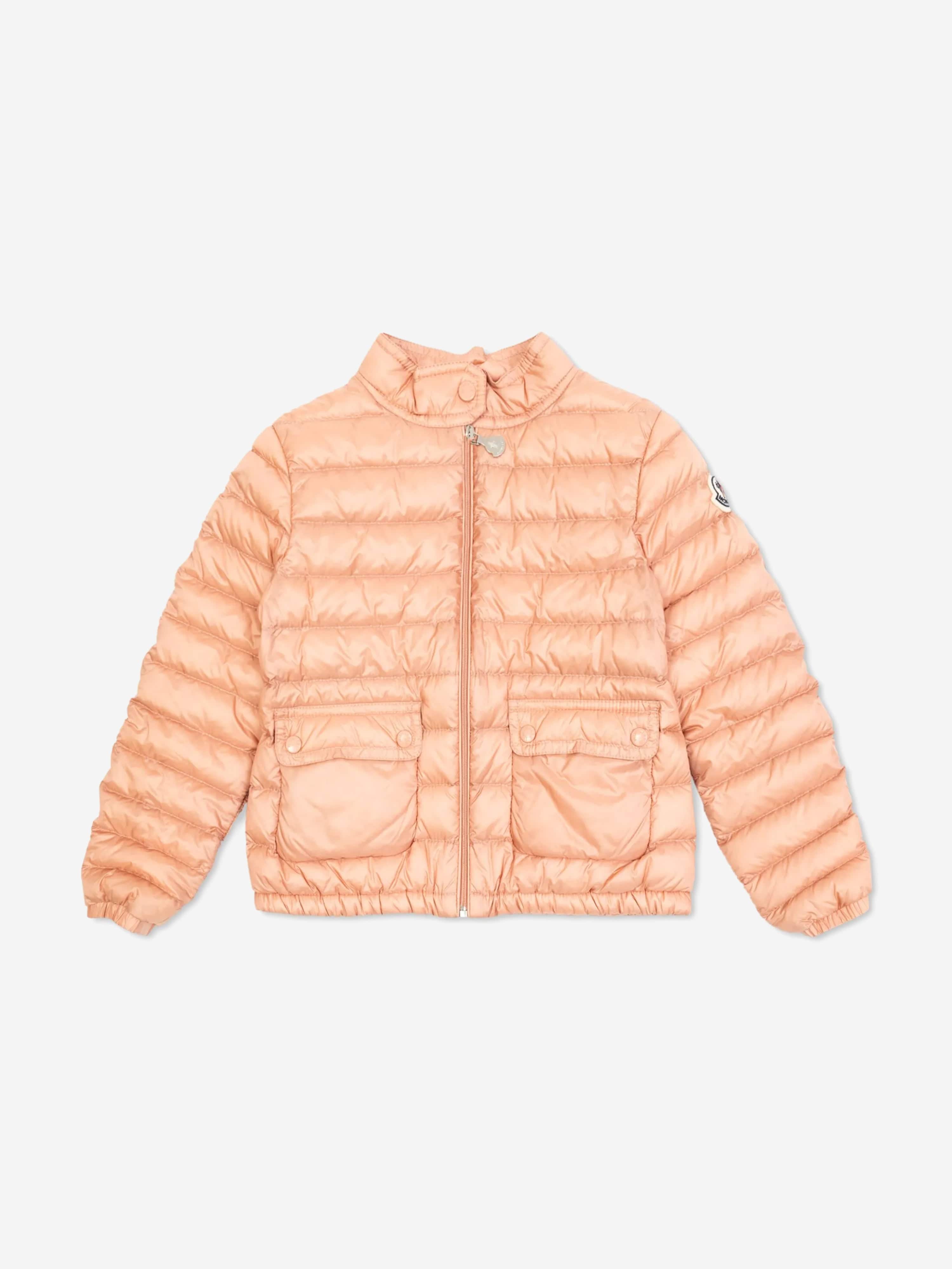 Moncler Enfant Girls Down Padded Lans Jacket in Pink
