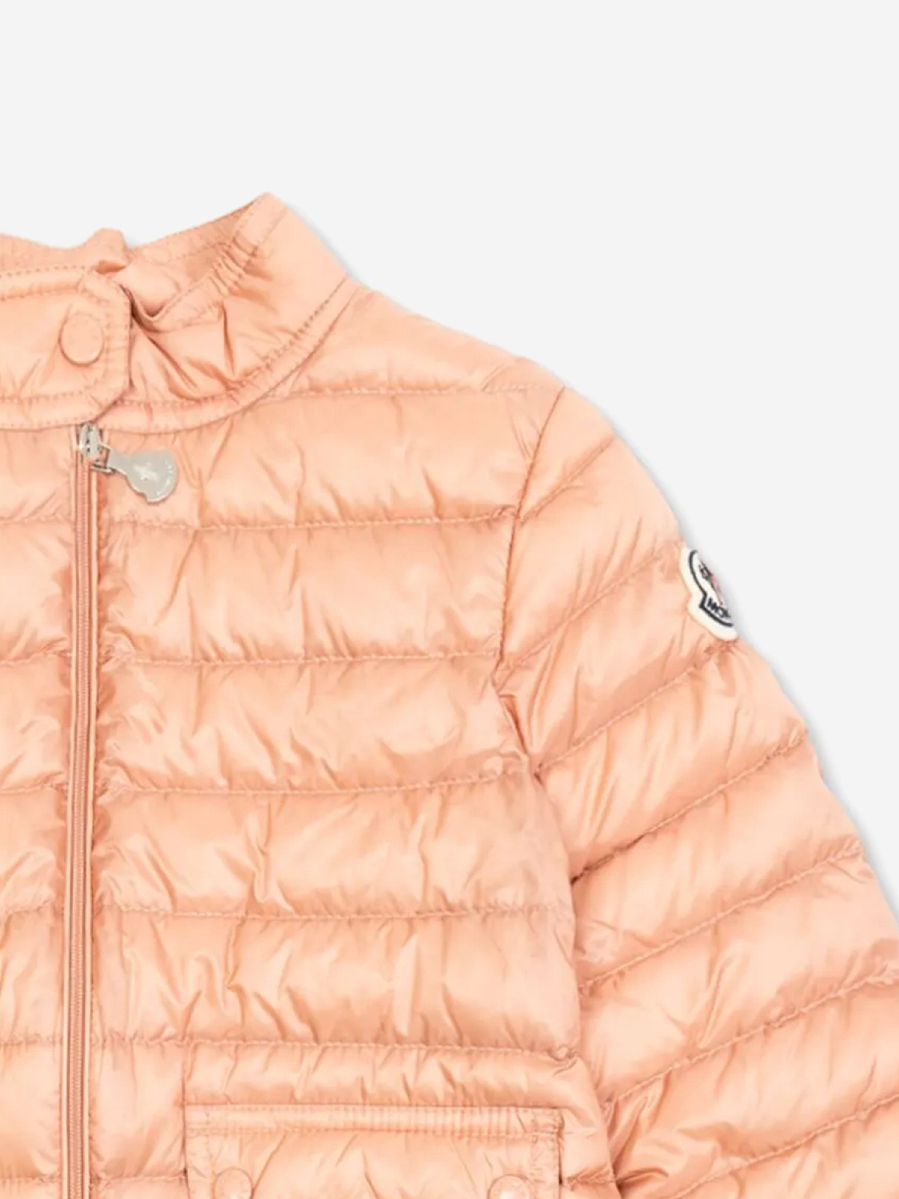 Moncler Enfant Girls Down Padded Lans Jacket in Pink