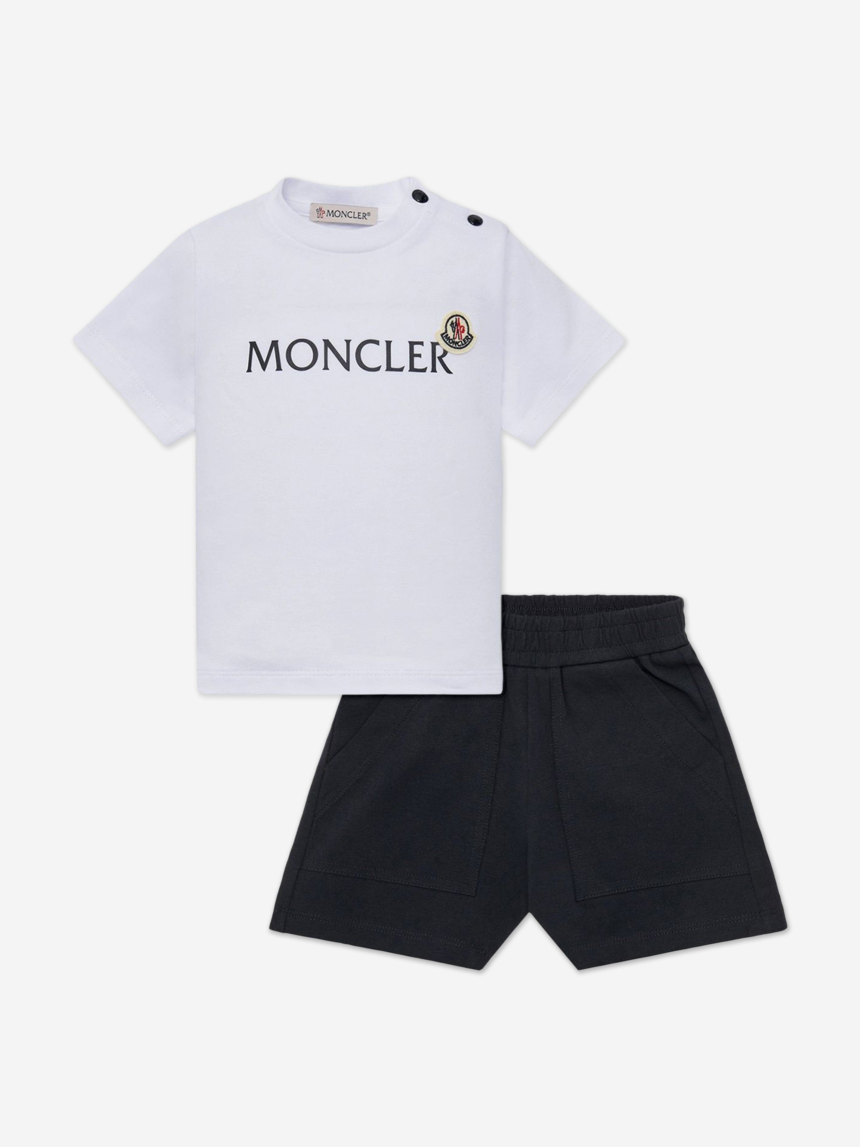 Moncler Enfant Baby Boys Logo Short Set in White