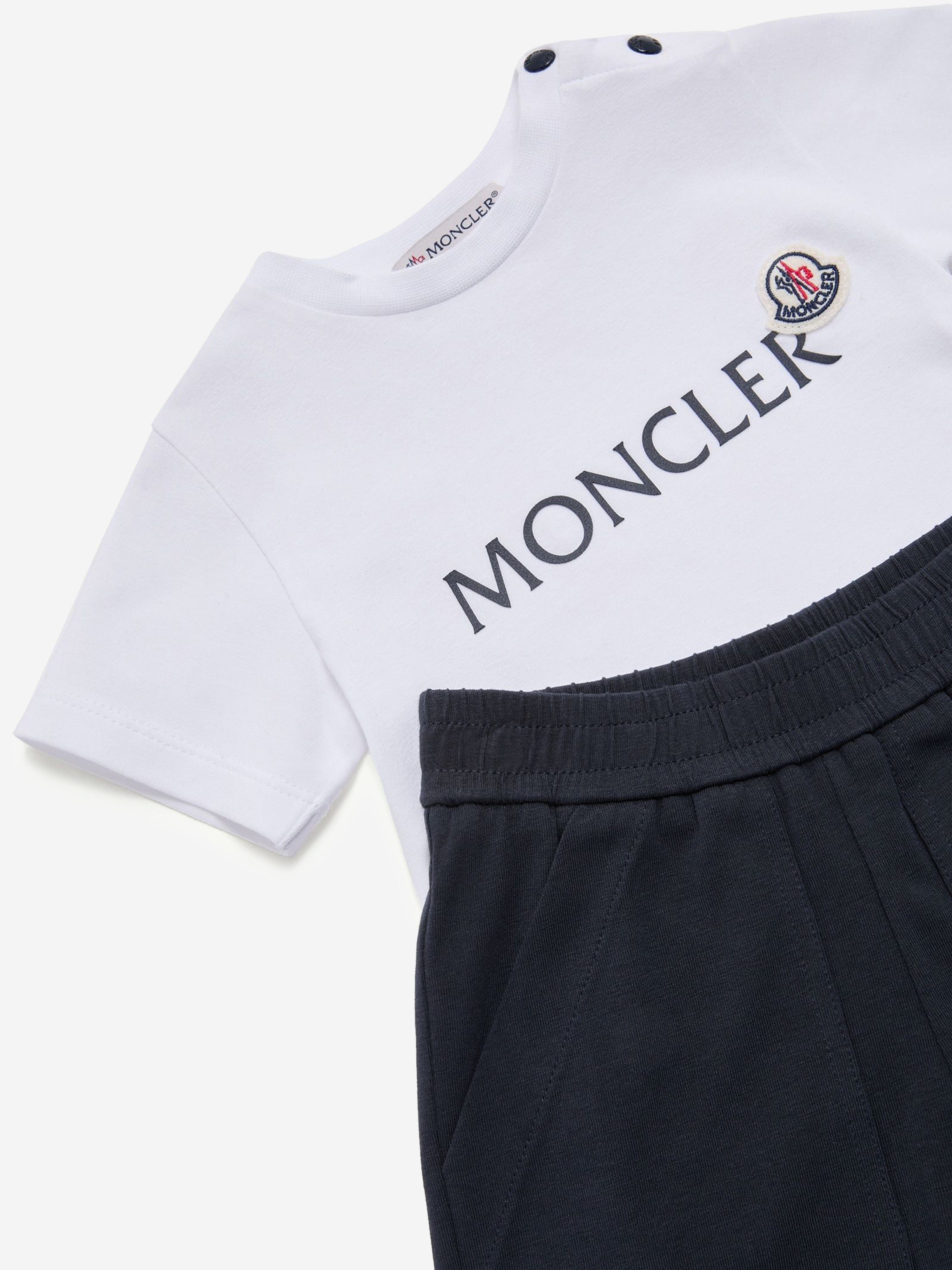 Moncler Enfant Baby Boys Logo Short Set in White