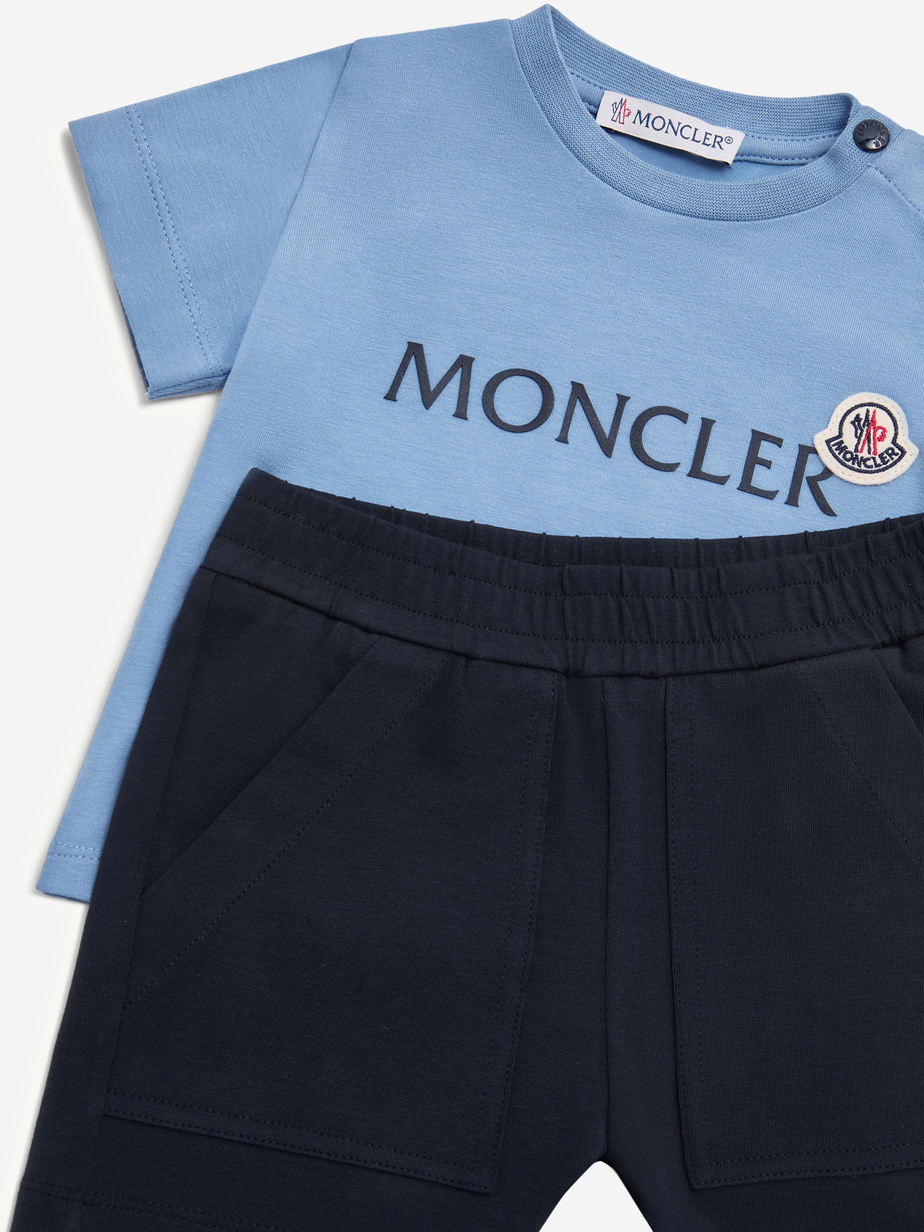 Moncler Enfant Baby Boys Logo Short Set in Navy