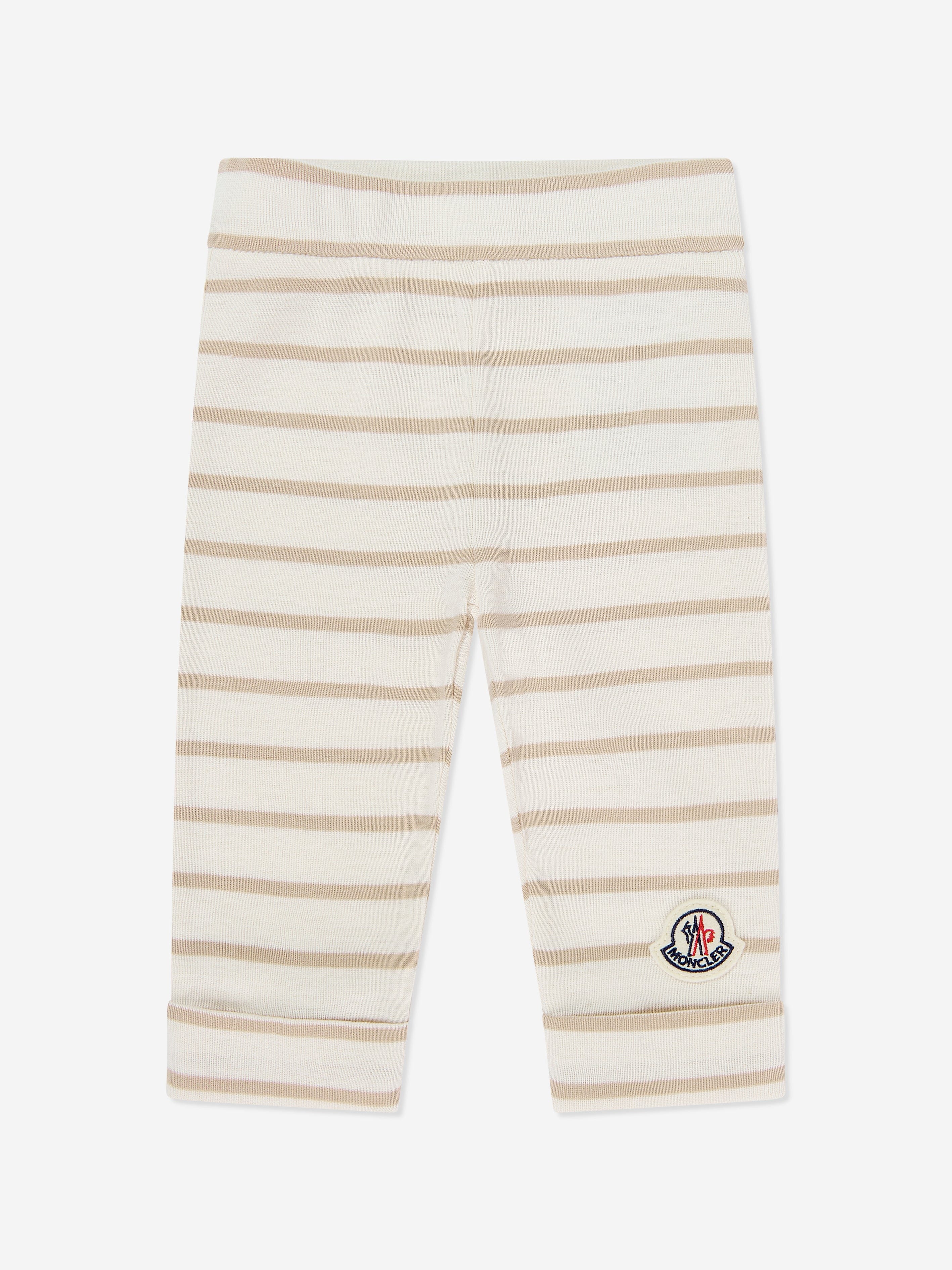 Moncler Enfant Baby 3 Piece Legging Gift Set in Beige