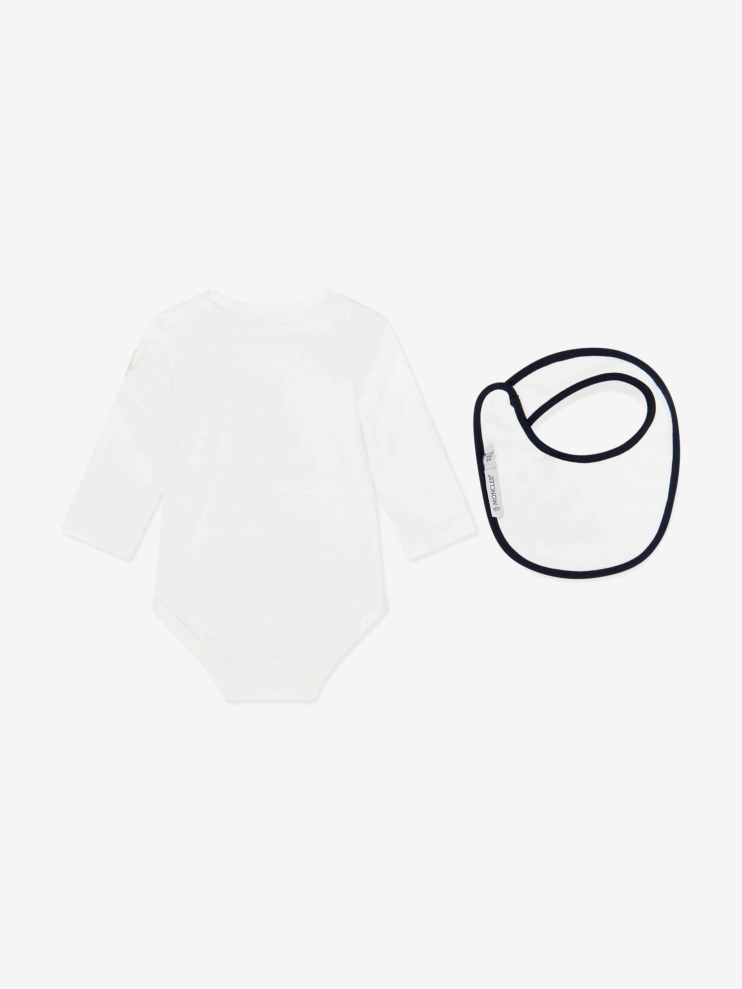 Moncler Enfant Baby Teddy Bear Bodysuit Set in White