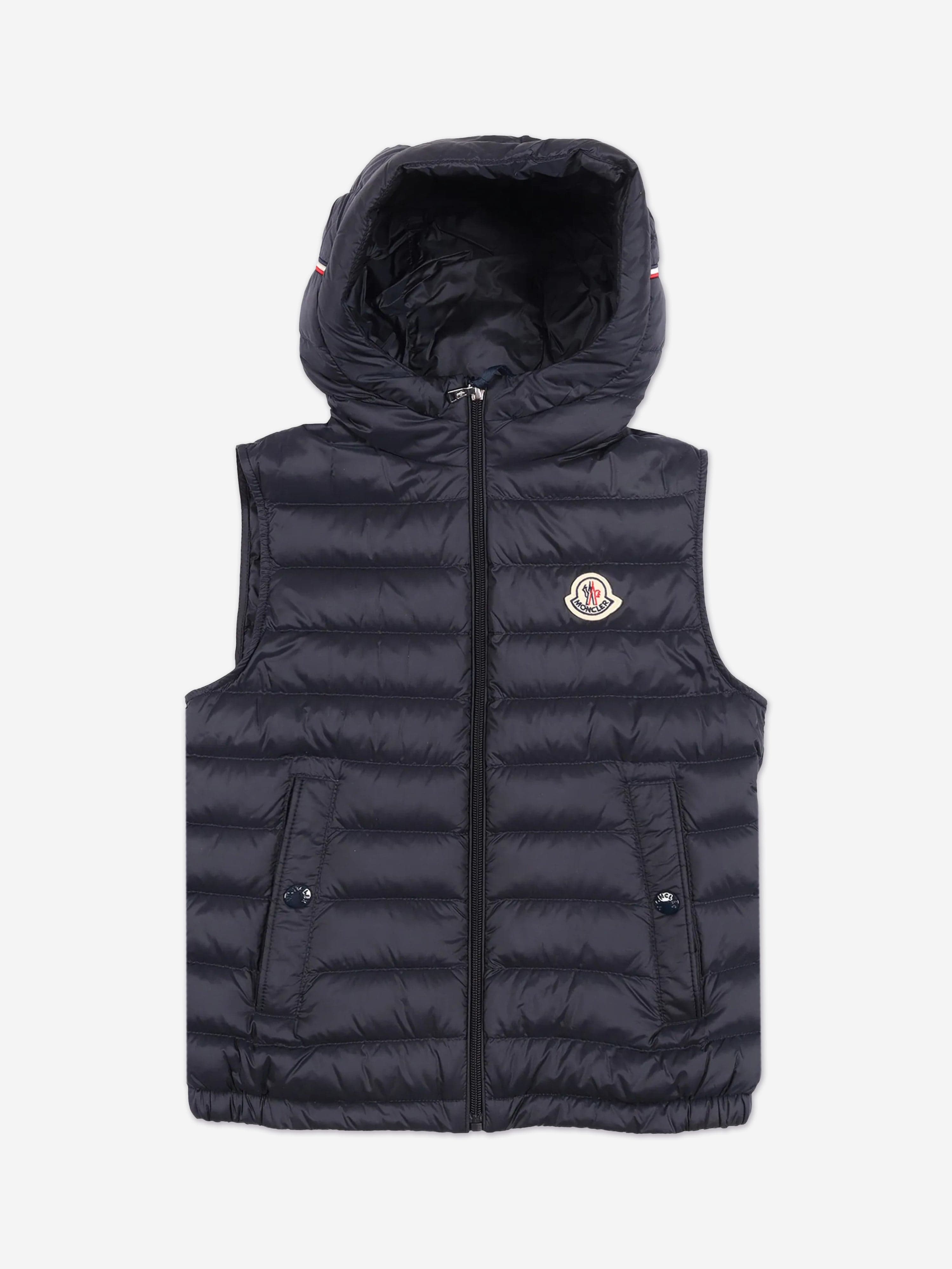 Moncler Enfant Boys Down Padded Uzay Gilet in Navy