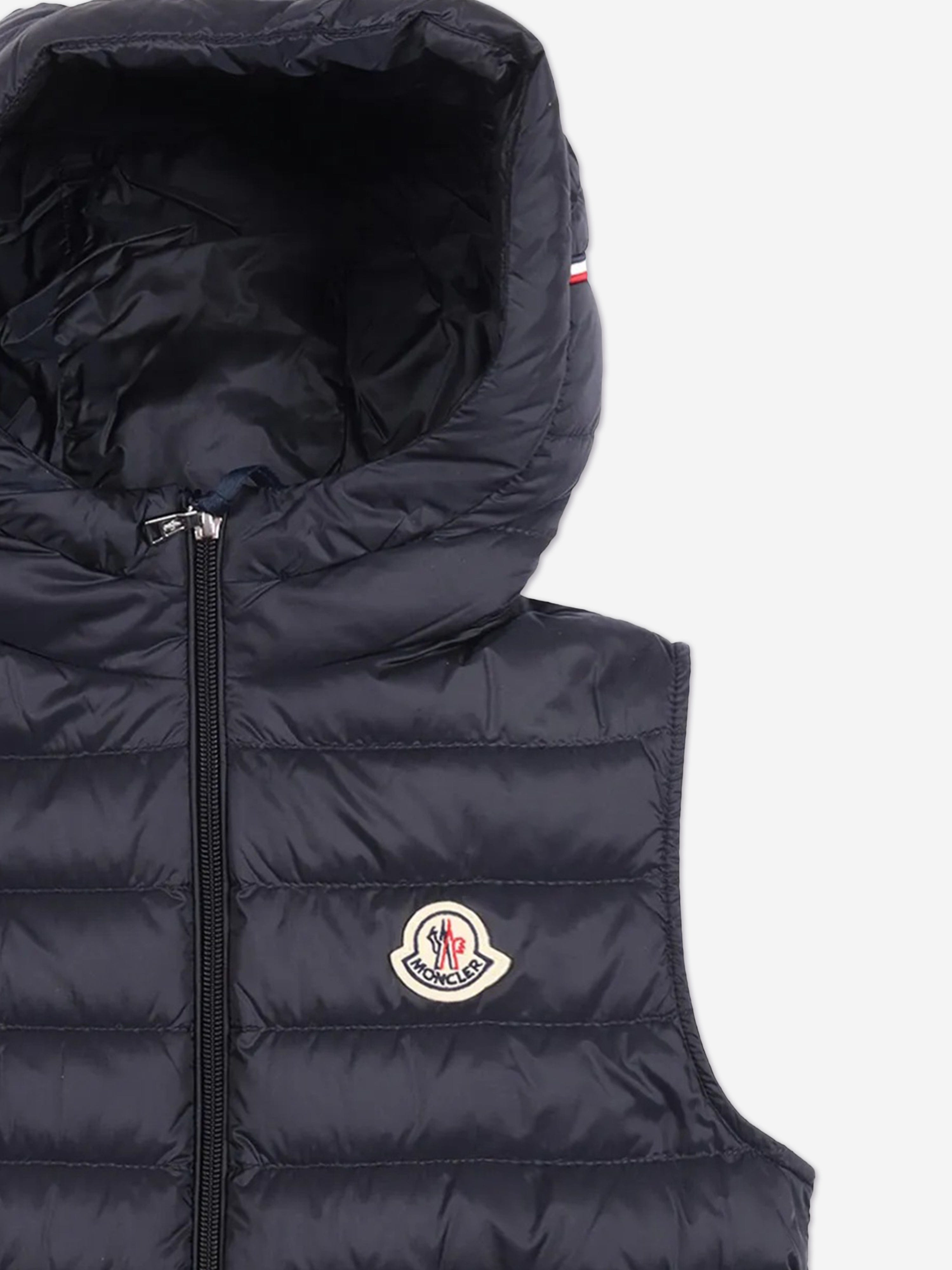 Moncler Enfant Boys Down Padded Uzay Gilet in Navy