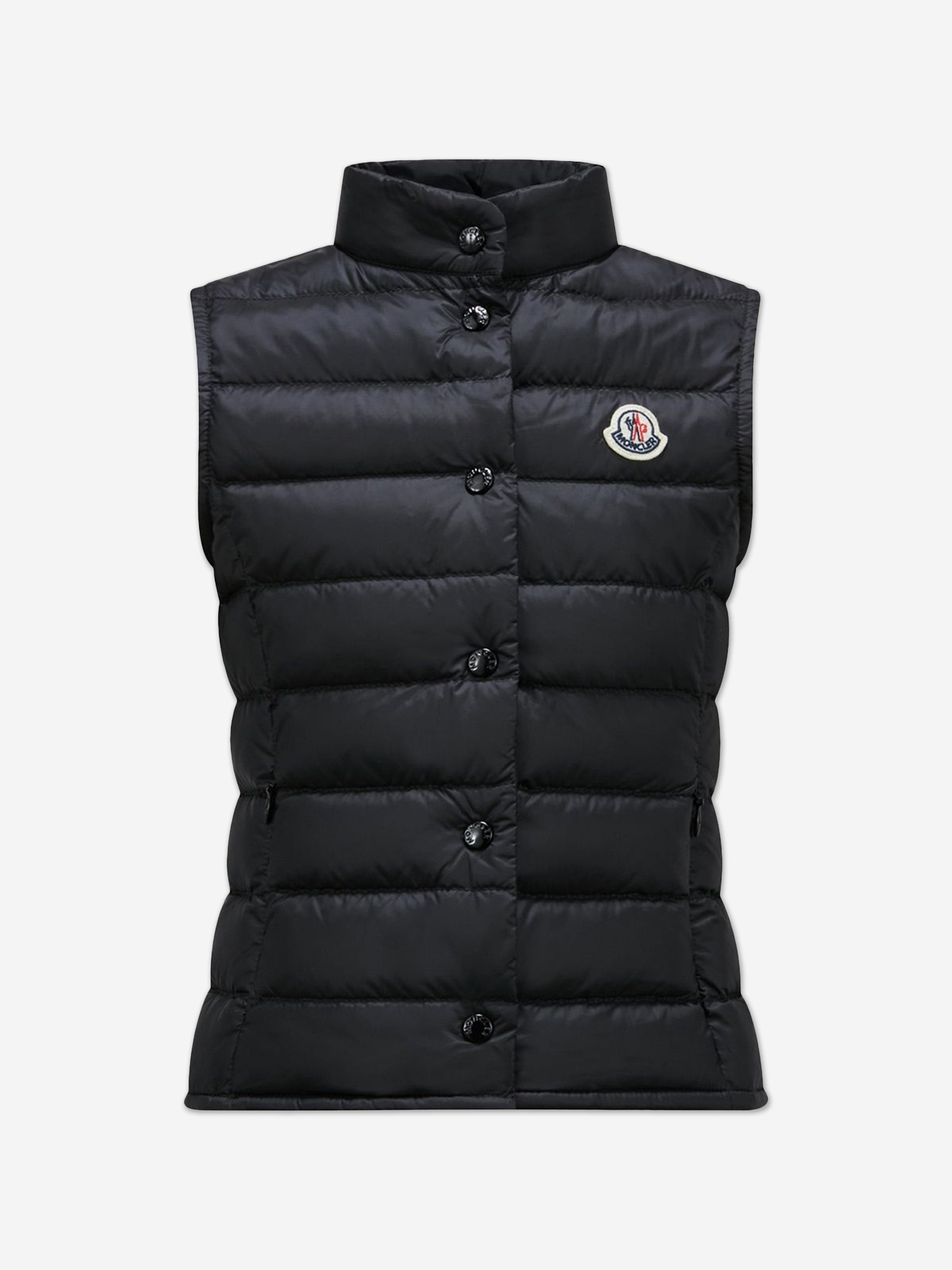 Moncler Enfant Girls Down Padded Liane Gilet in Black