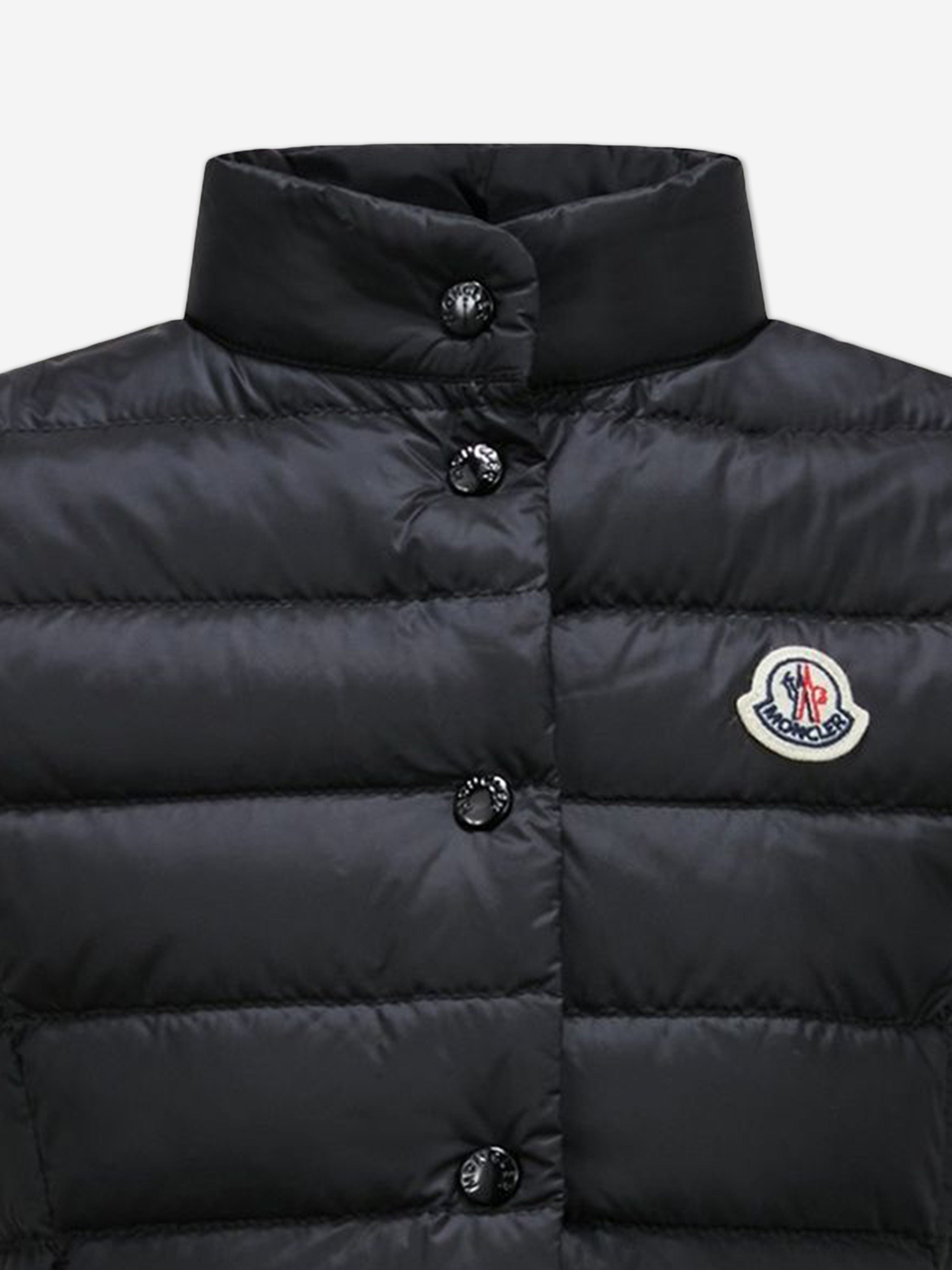 Moncler Enfant Girls Down Padded Liane Gilet in Black