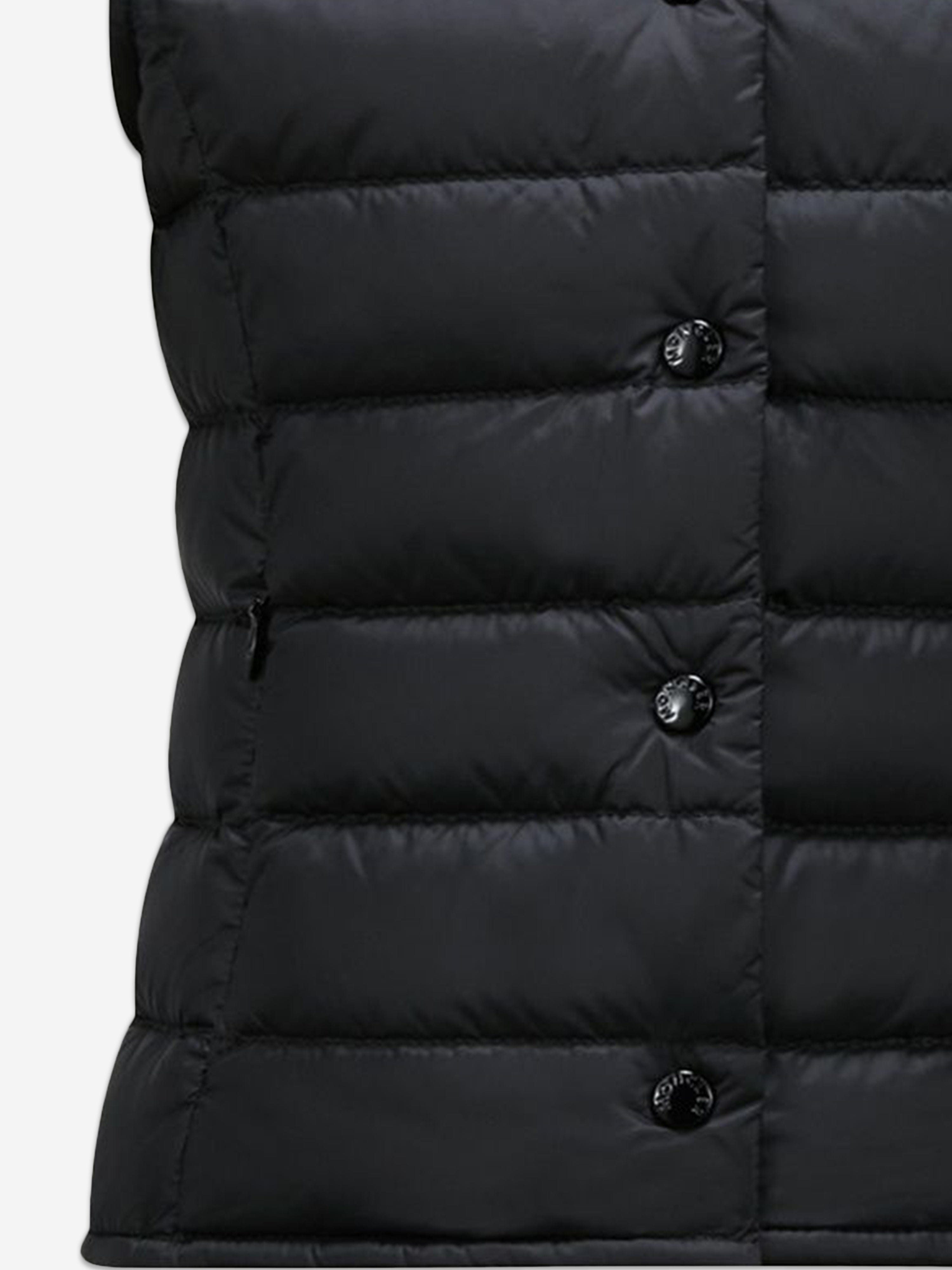 Moncler Enfant Girls Down Padded Liane Gilet in Black