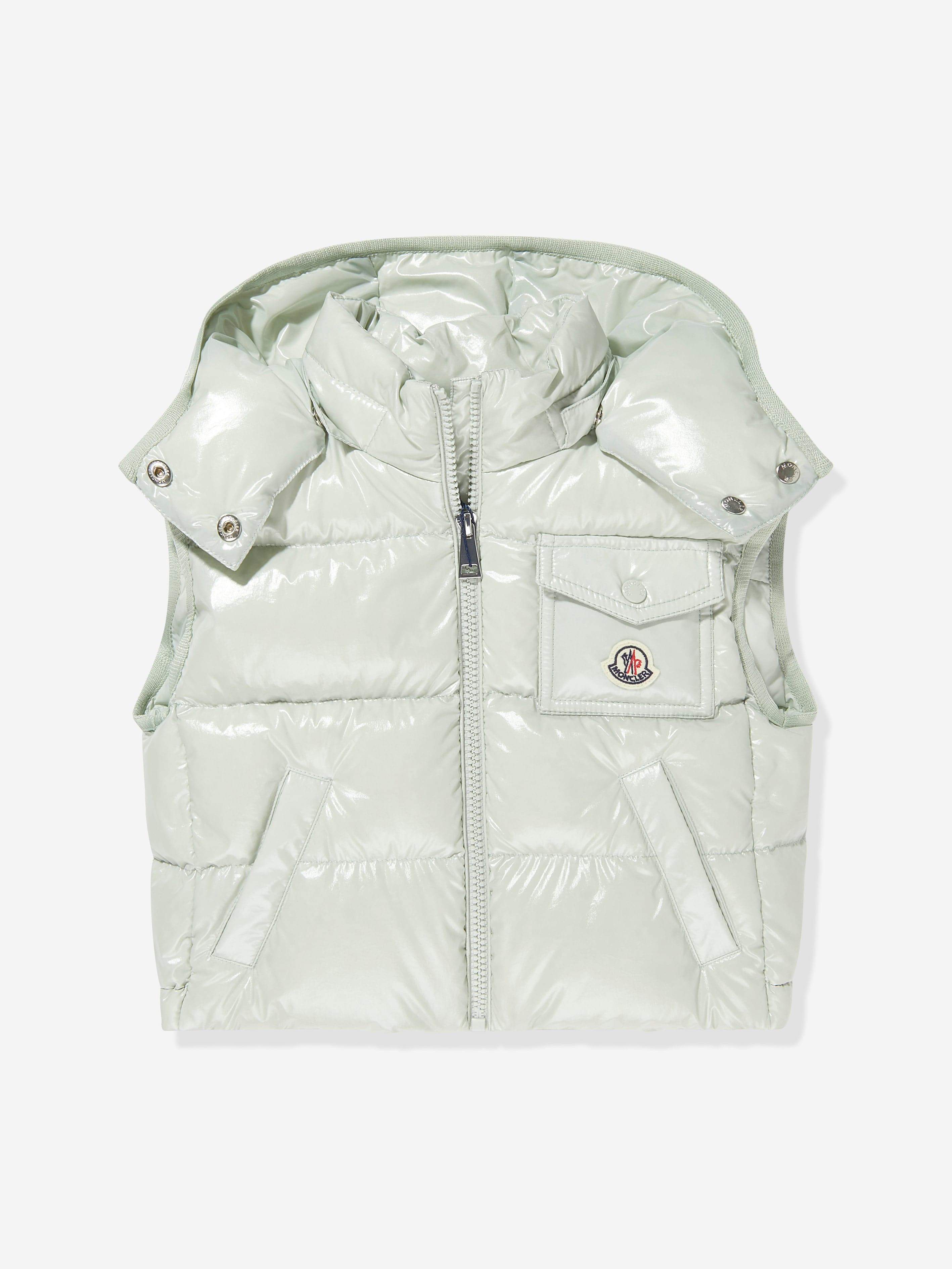 Moncler Enfant Girls Down Padded Kamile Gilet in Green