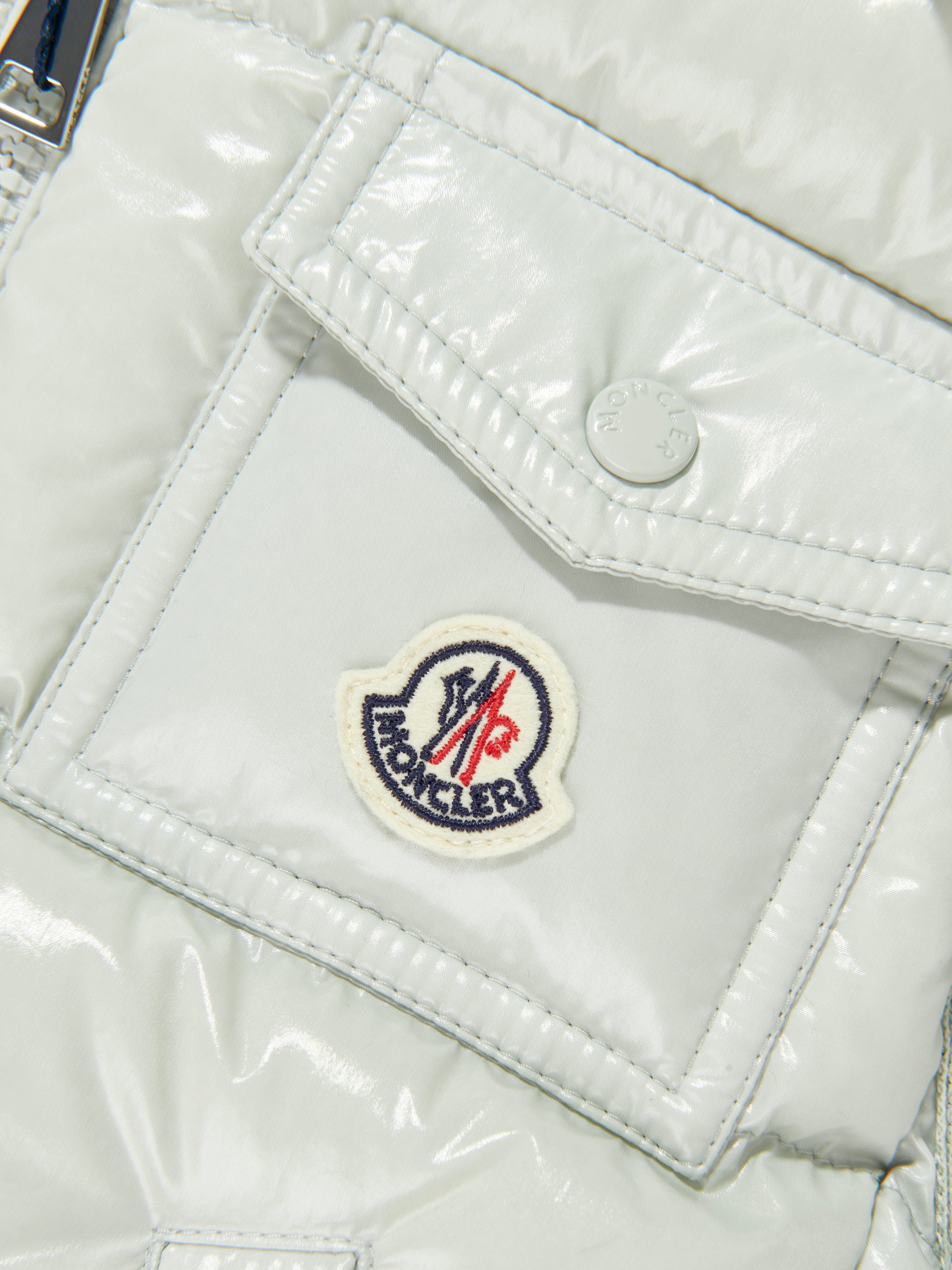 Moncler Enfant Girls Down Padded Kamile Gilet in Green