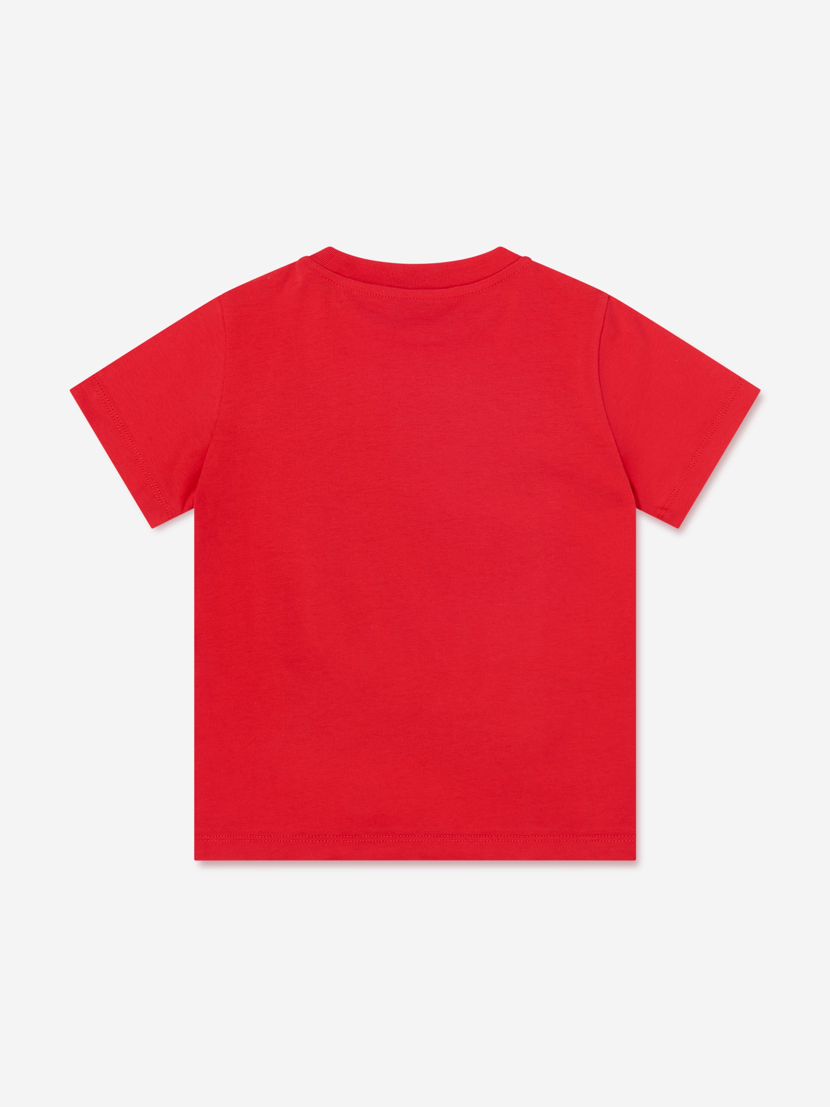 Moncler Enfant Boys Cotton Logo T-Shirt in Red
