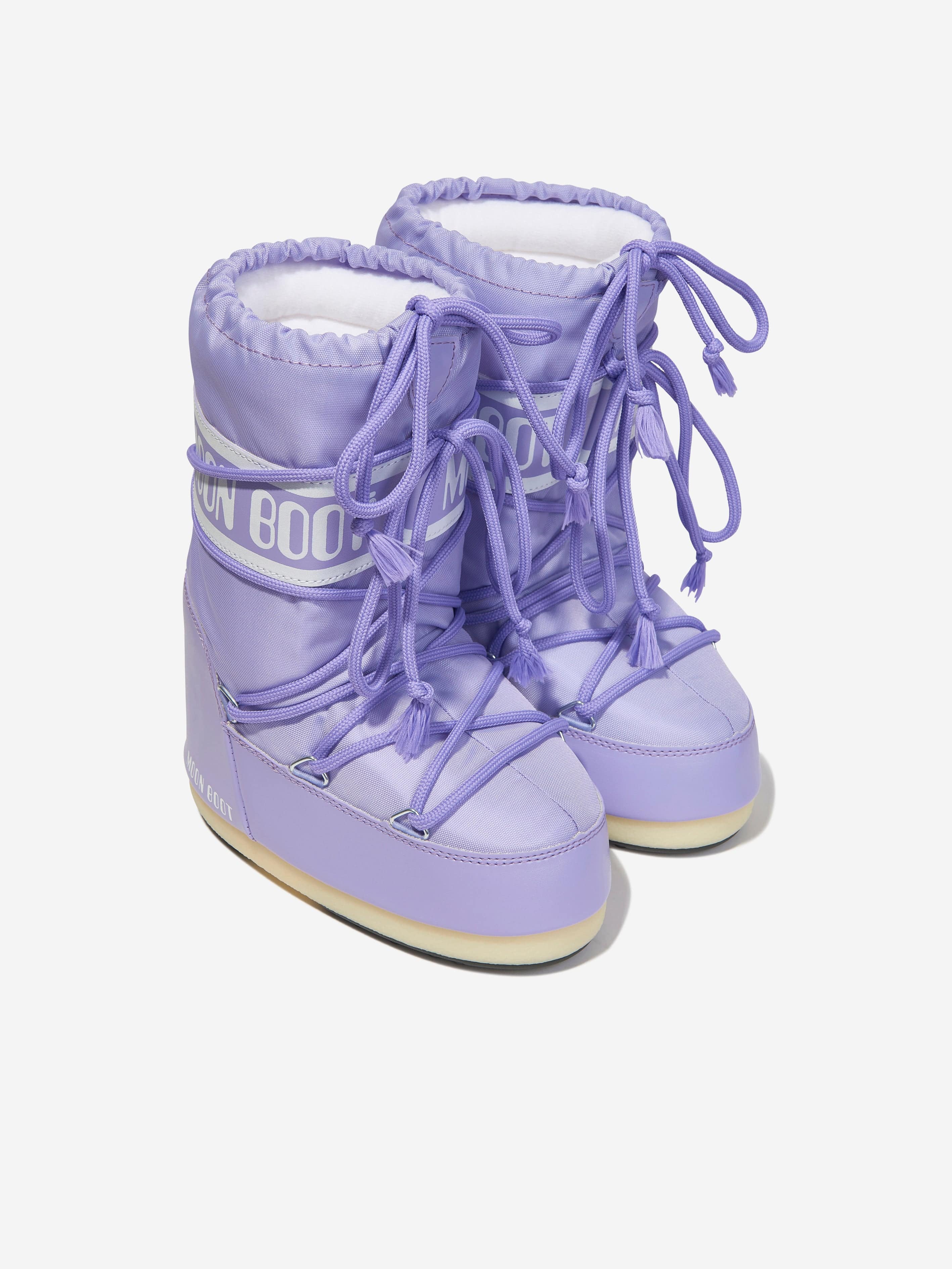 Moon Boot Kids Icon Nylon Snow Boots in Purple