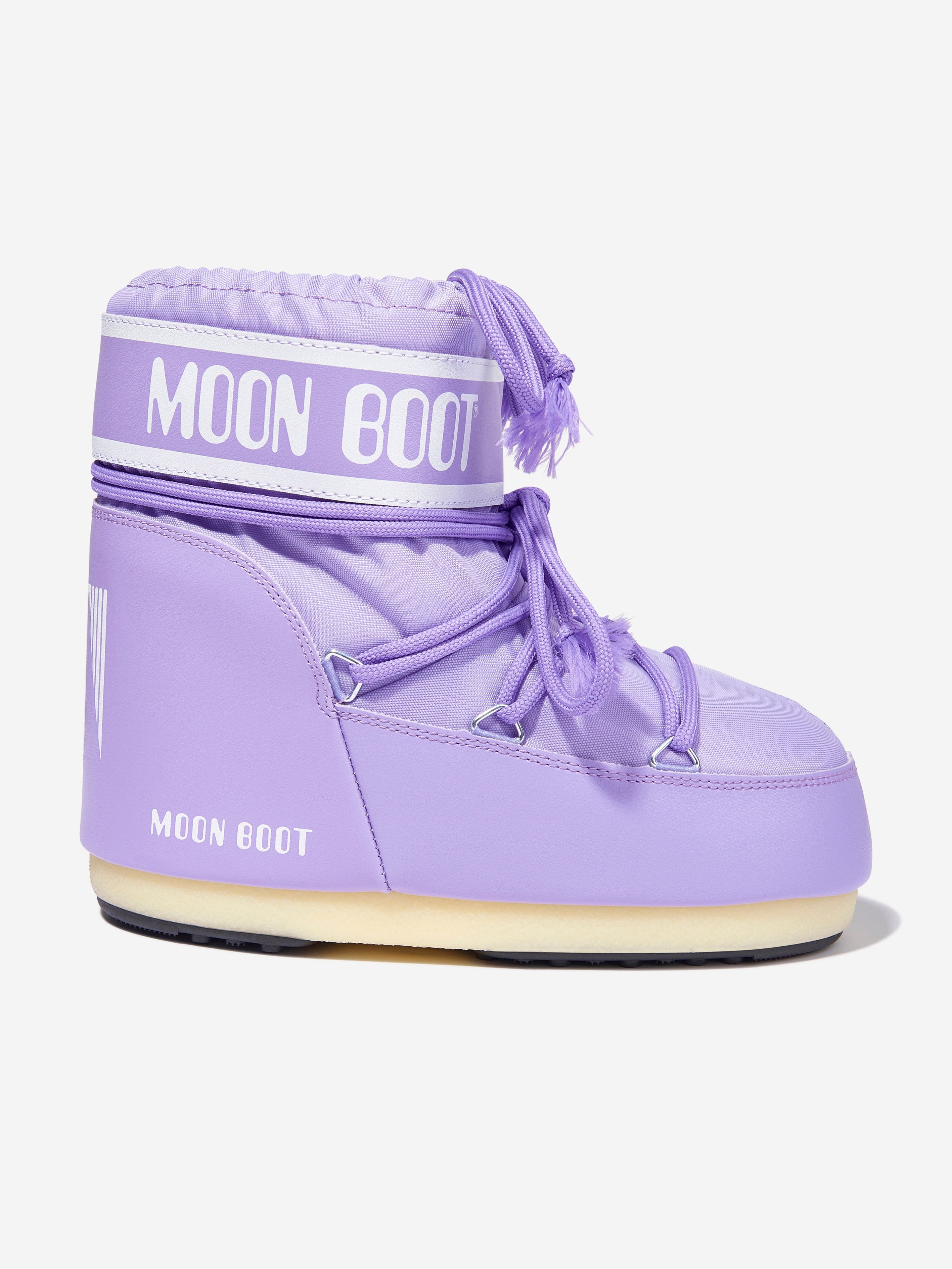 Moon Boot Kids Icon Low Nylon Snow Boots in Purple