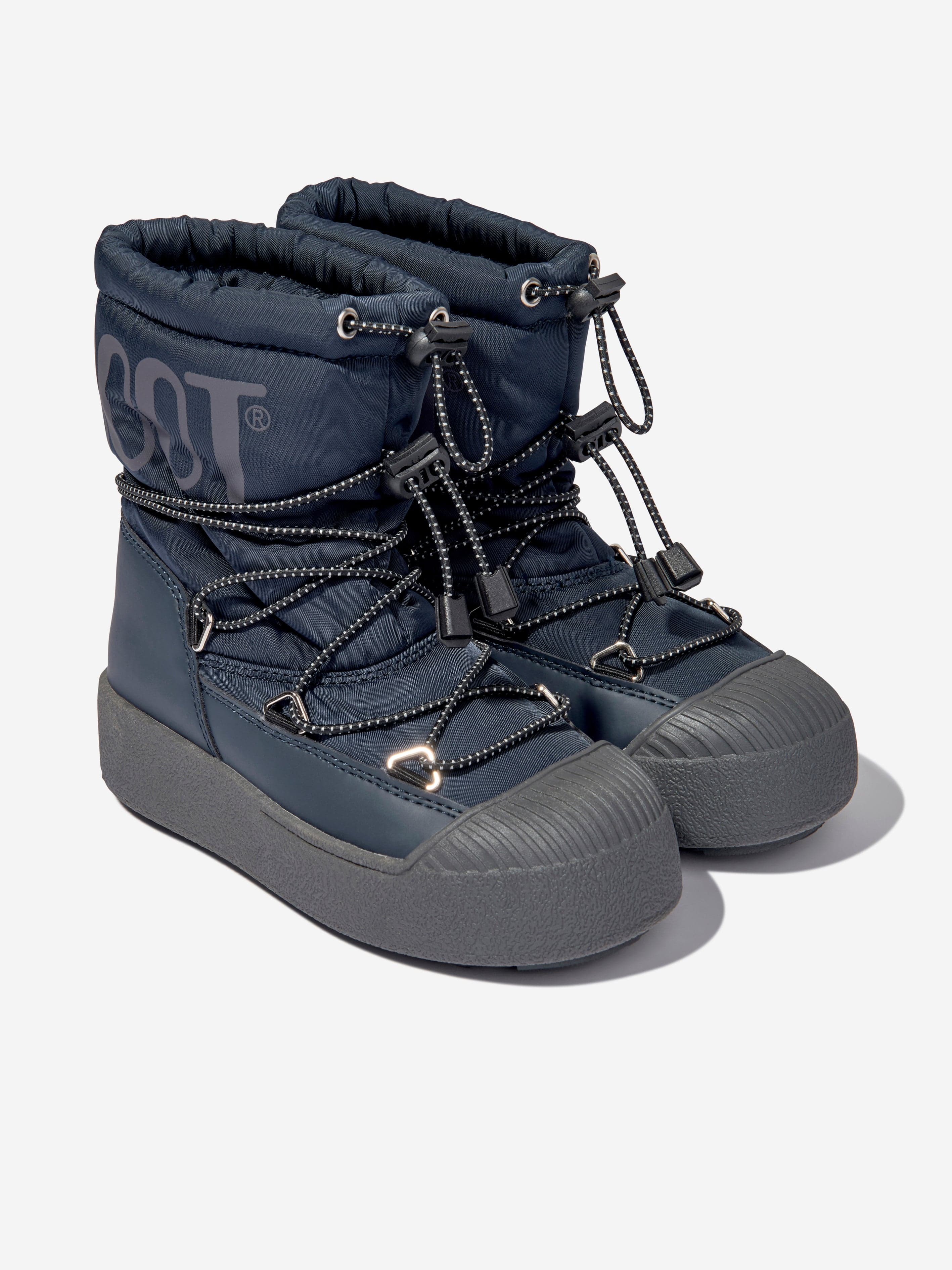 Moon Boot Kids JTrack Polar Snow Boots in Blue