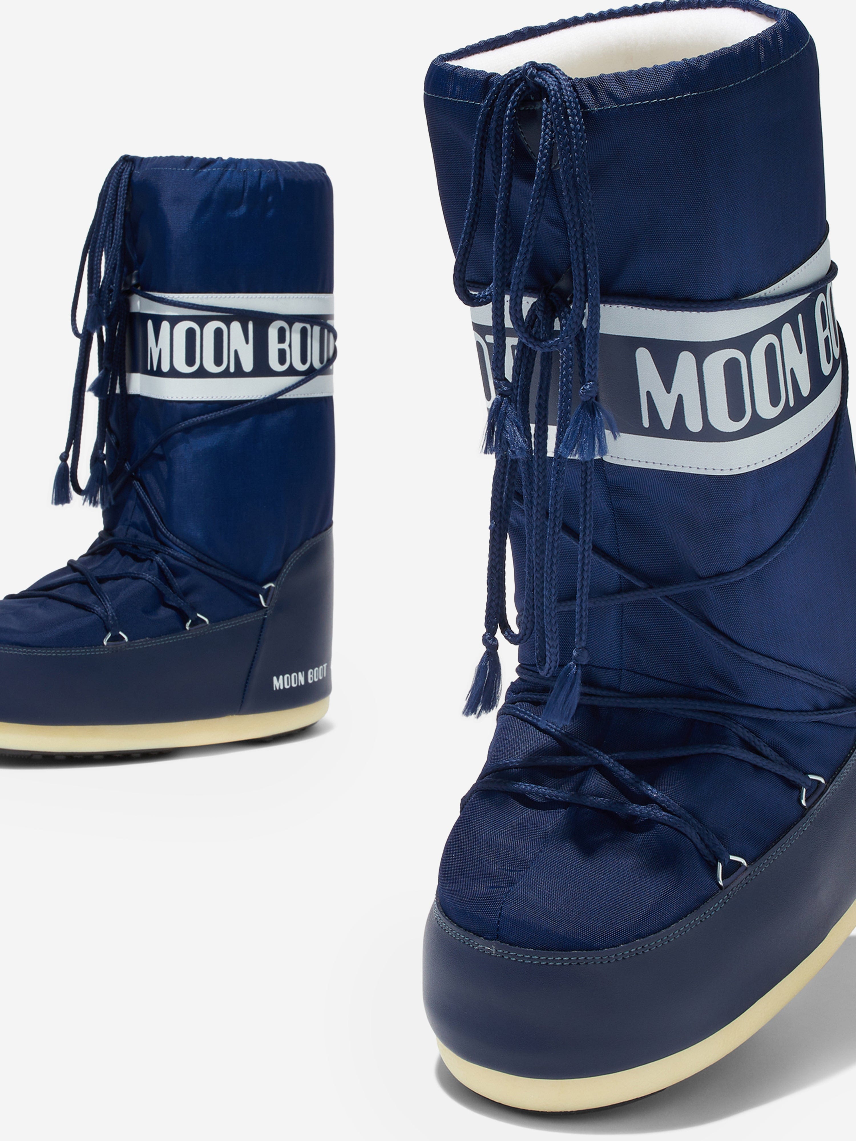 Moon Boot Boys Icon Boots in Navy