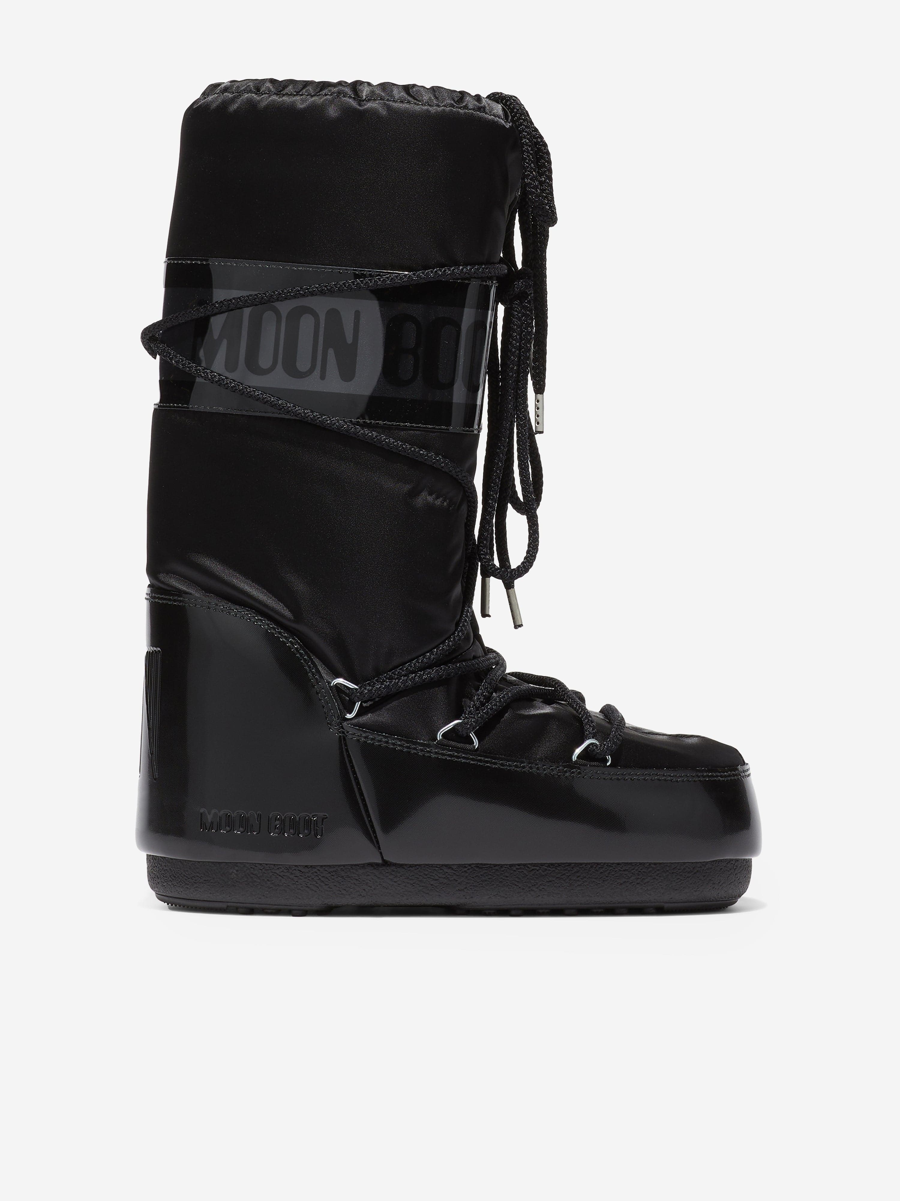 Moon Boot Kids Icon Glance Boots in Black