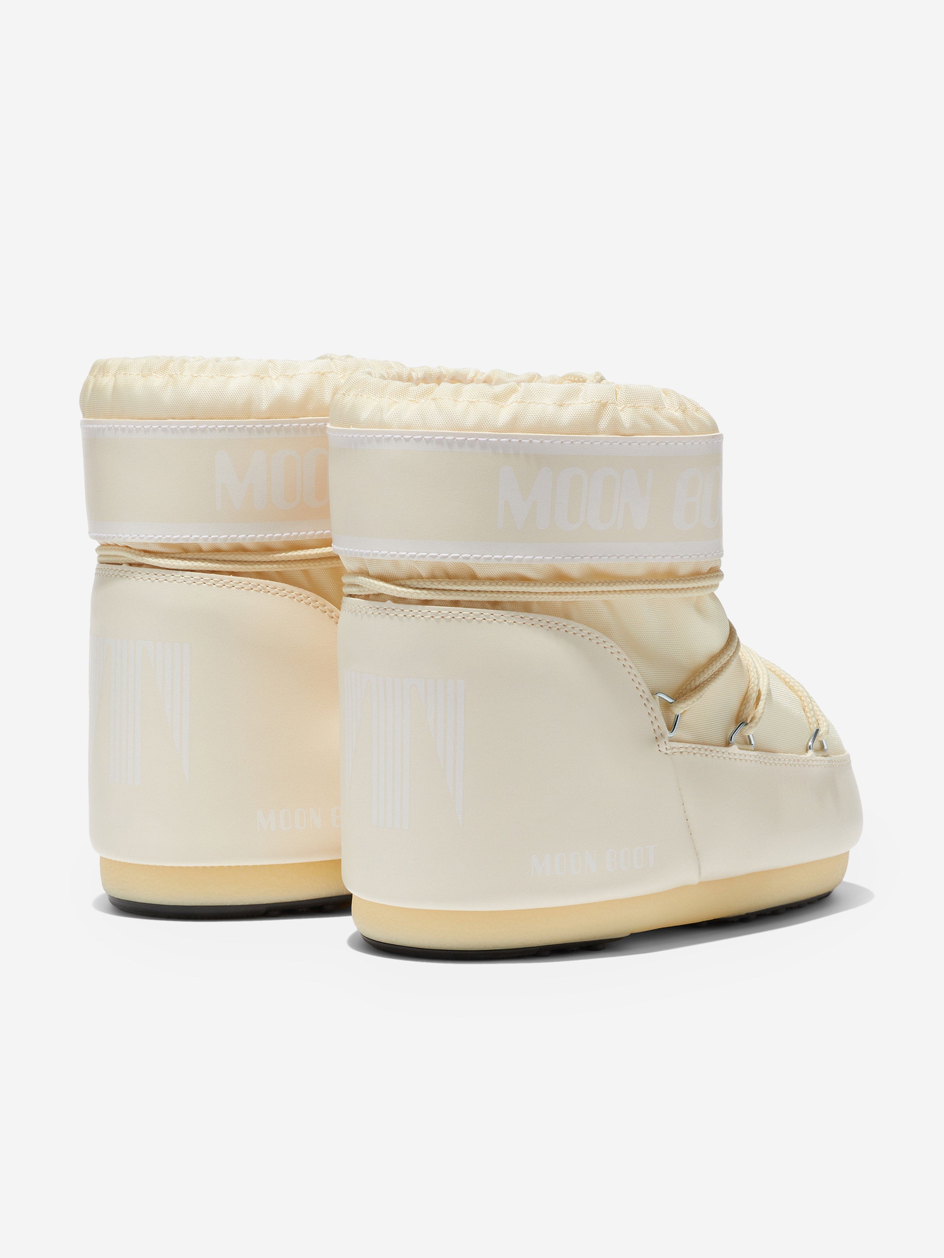 Moon Boot Girls Icon Low Boots in Ivory