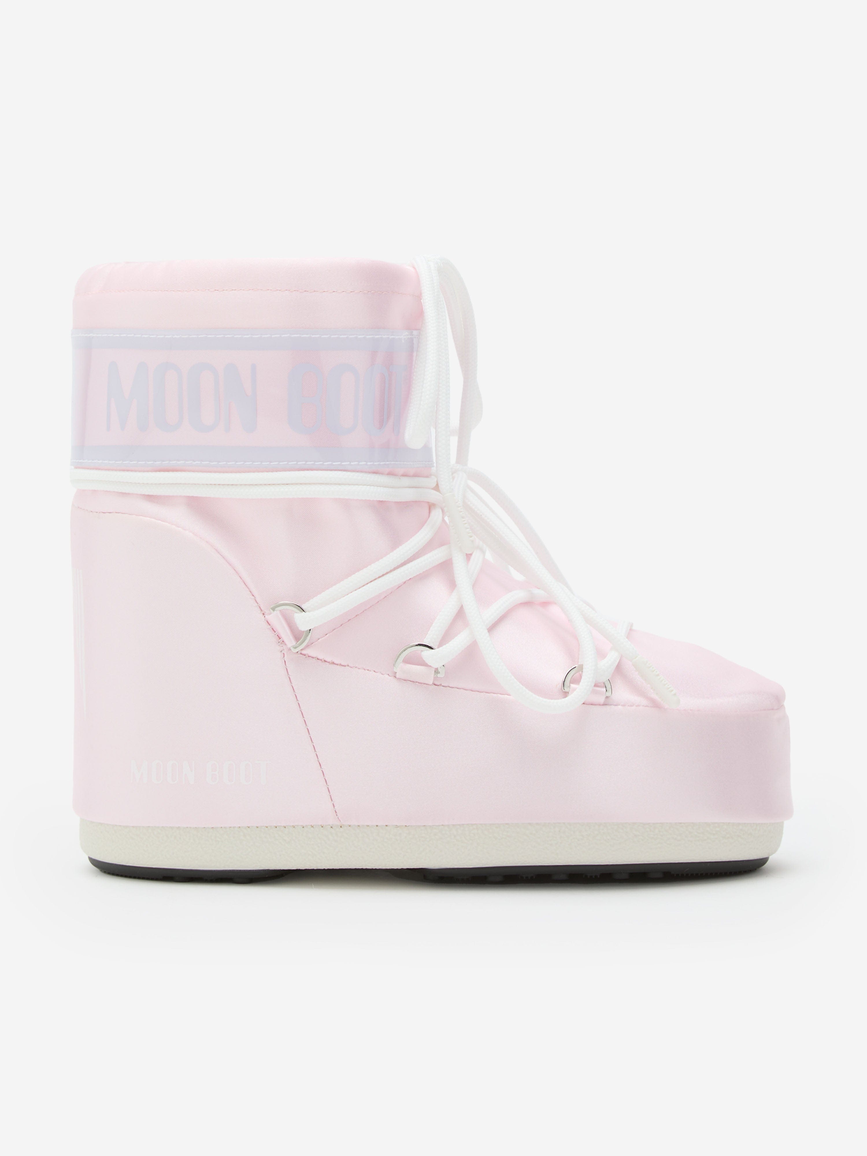 Moon Boot Girls Icon Low Pearly Boots in Pink