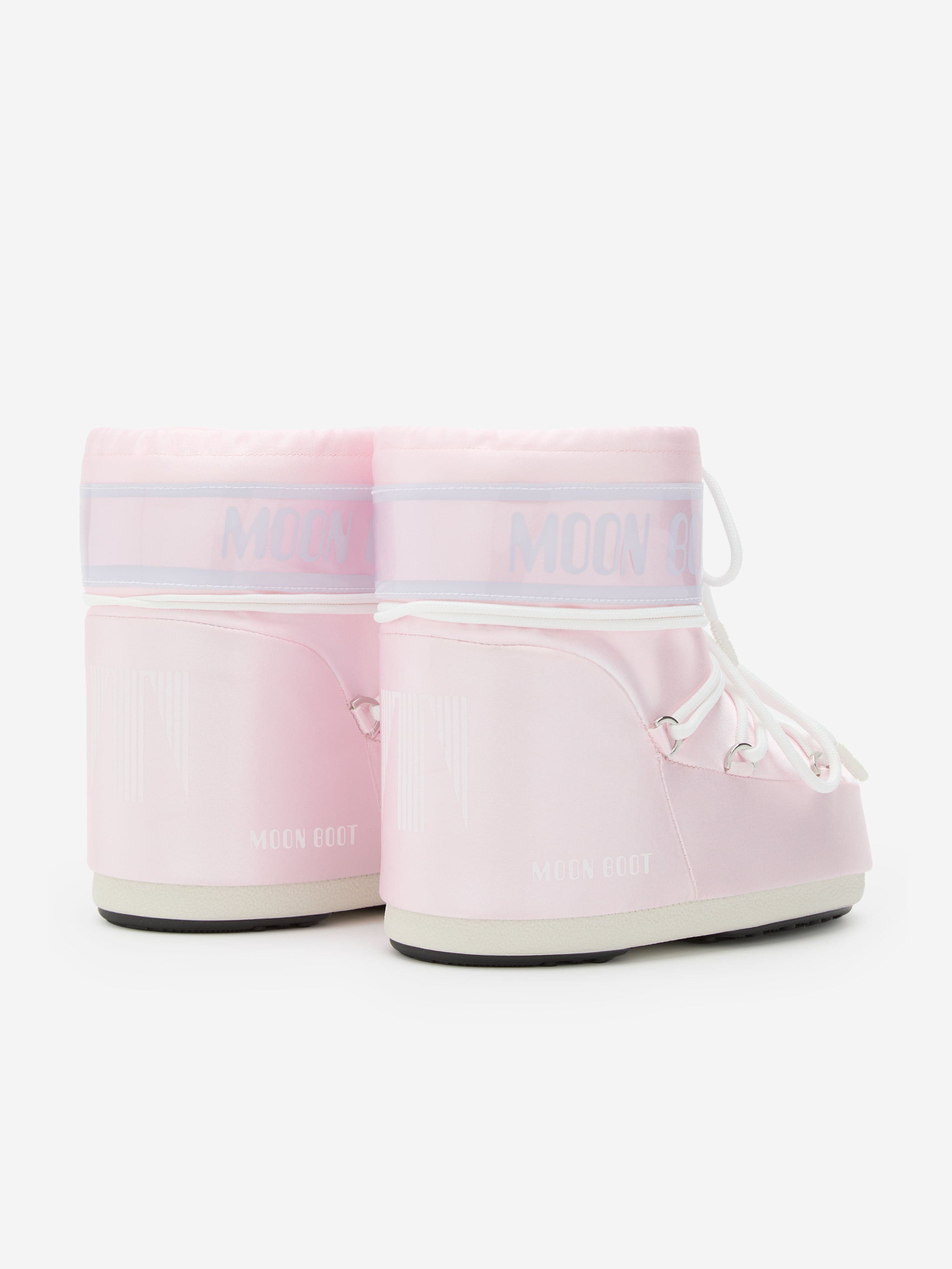 Moon Boot Girls Icon Low Pearly Boots in Pink